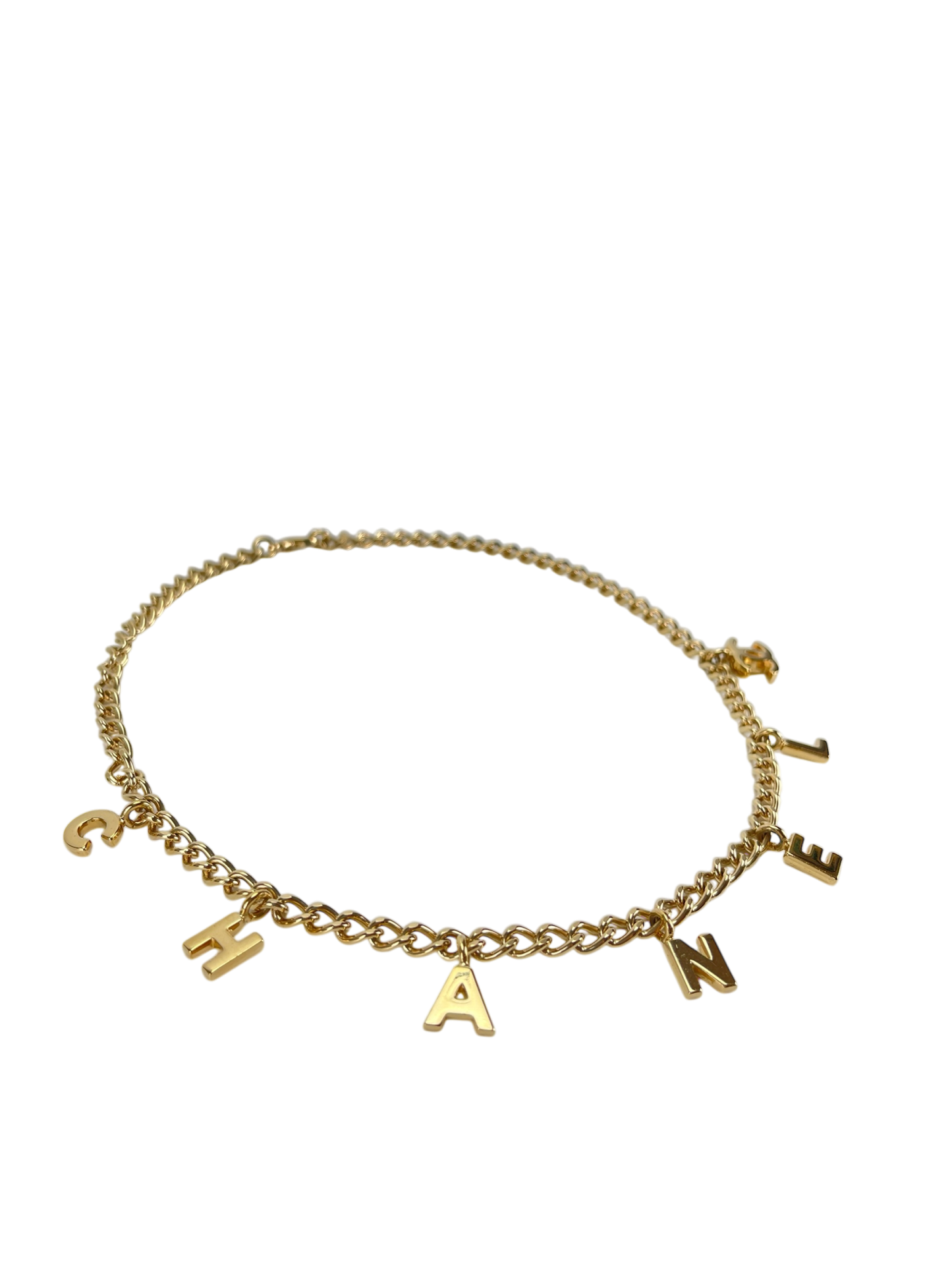 CHANEL - 02A Gold Logo Charm Necklace