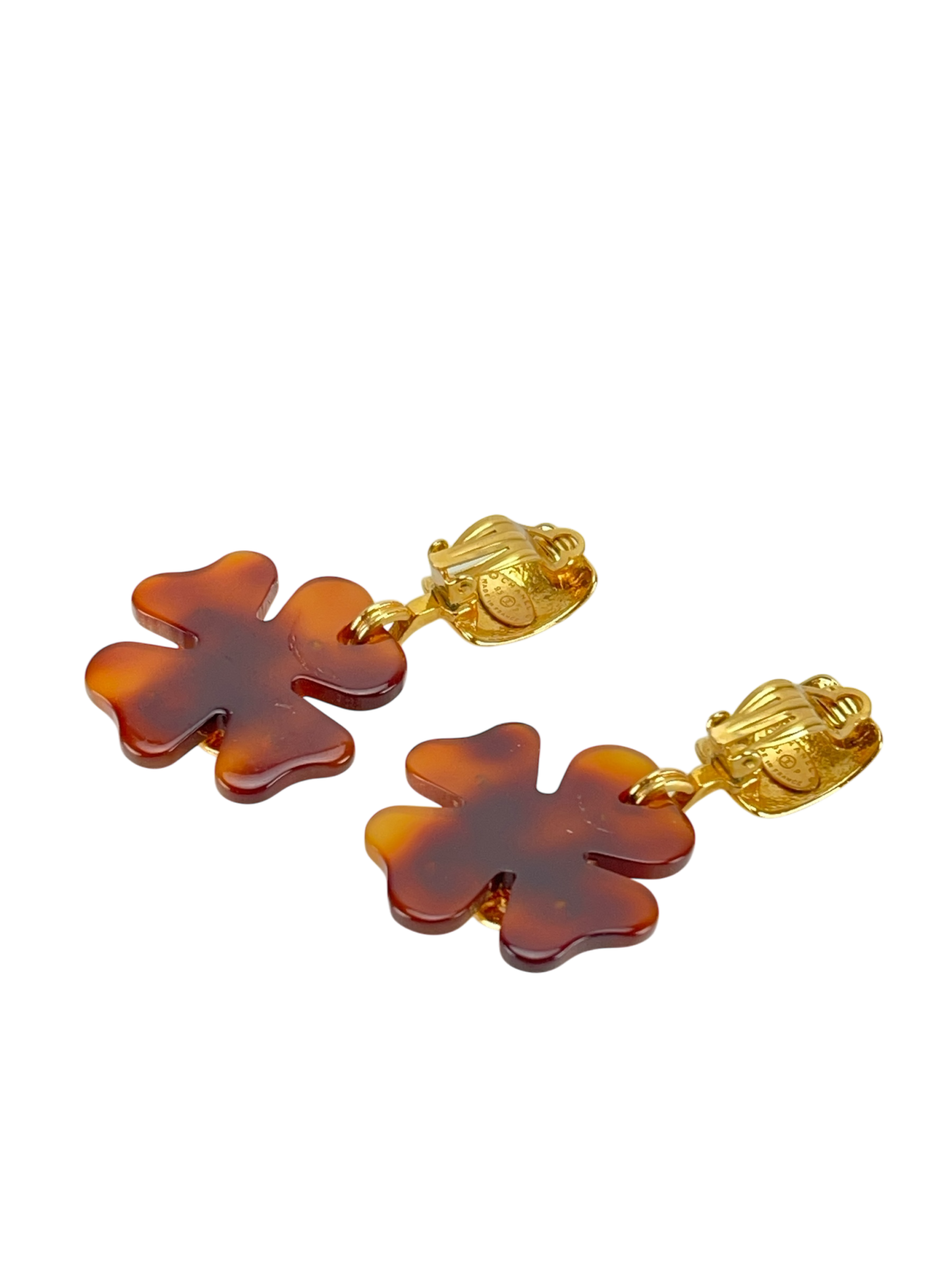 CHANEL - Clover Here Mark Swing Earrings