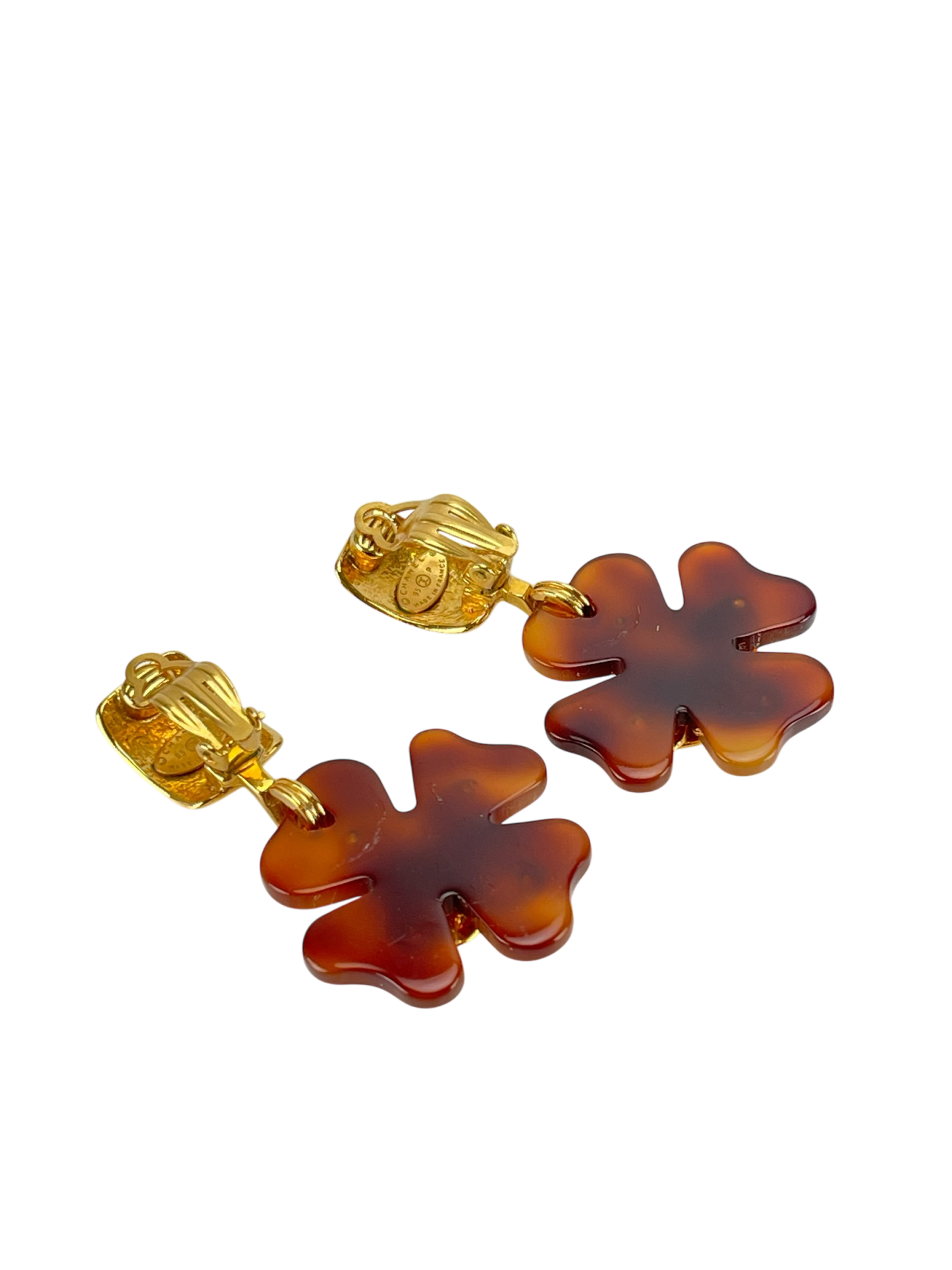 CHANEL - Clover Here Mark Swing Earrings