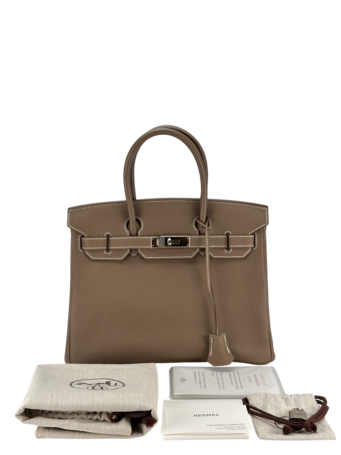 HERMES - Etoupe TC Palladium Hardware Birkin 30