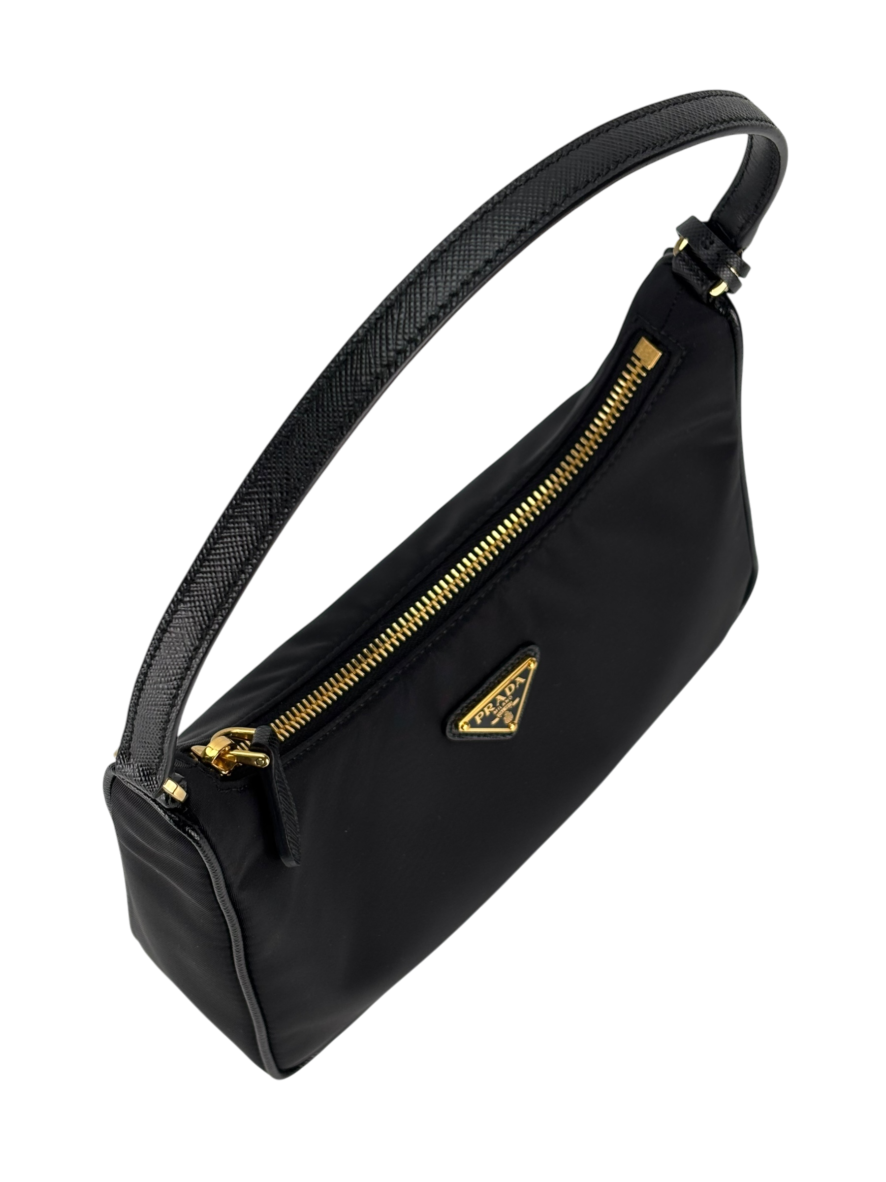 PRADA - Black 2way Nylon Hobo Bag