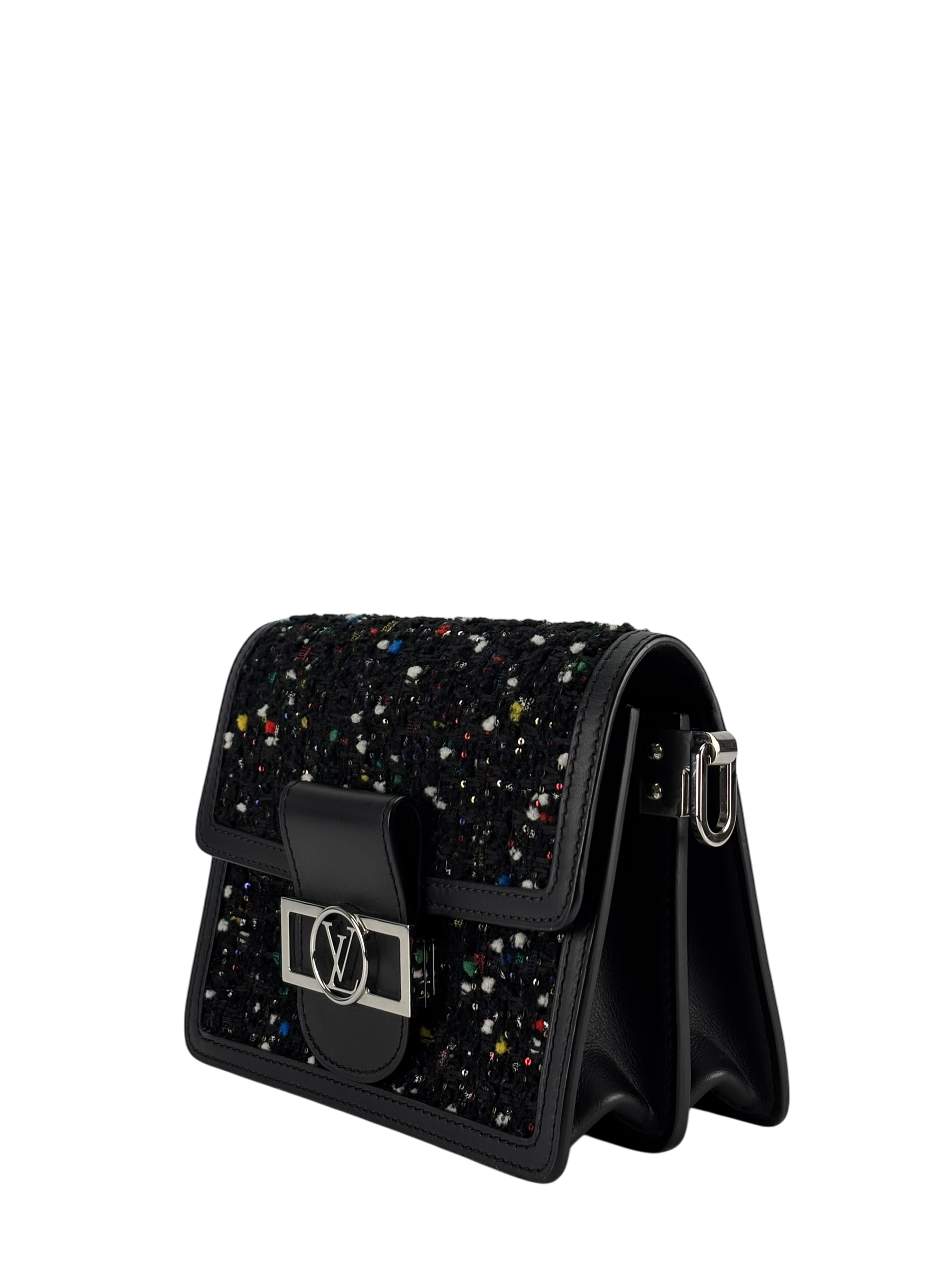 LOUIS VUITTON - Black Tweed Dauphine Crossbody Bag