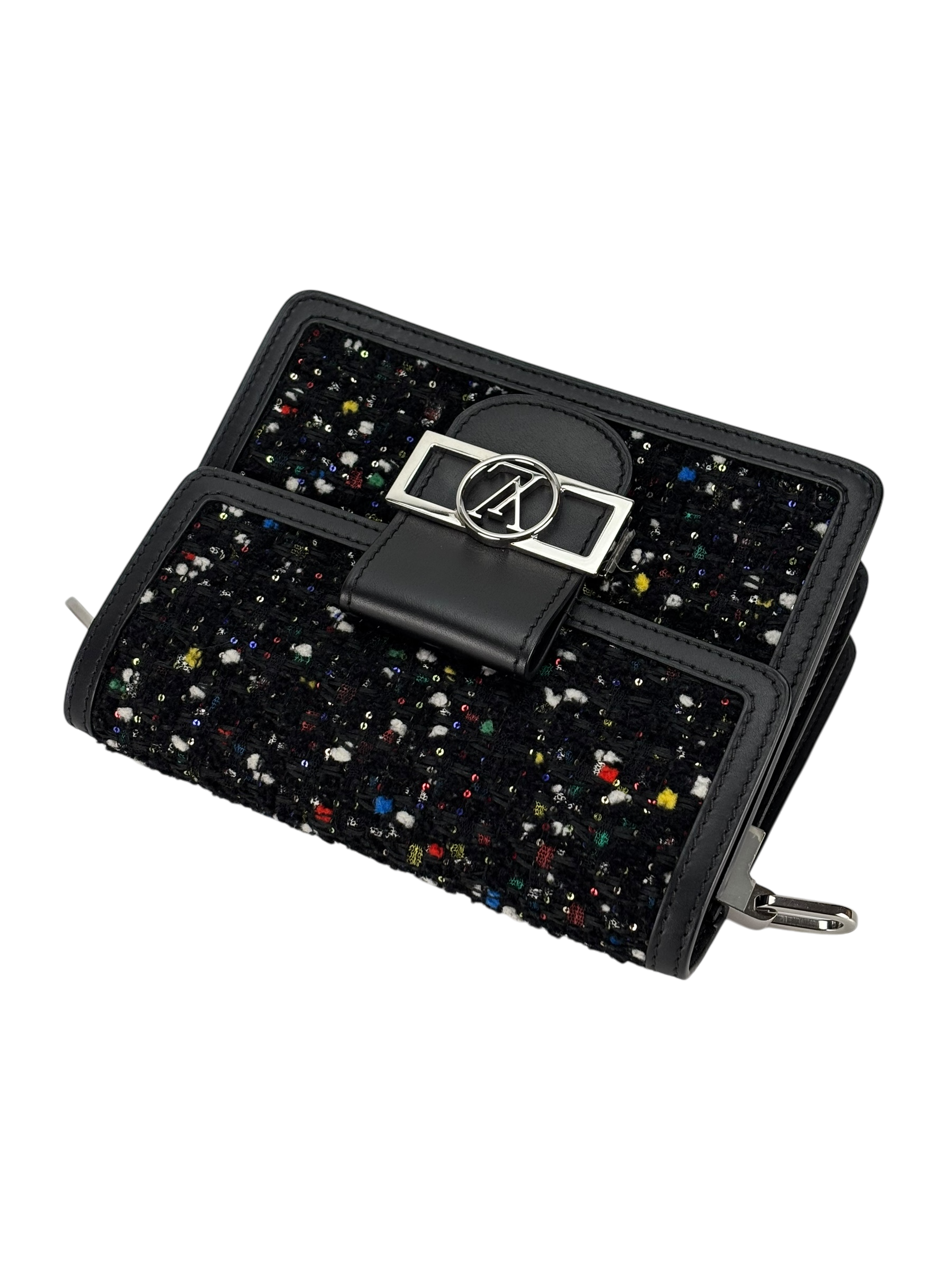 LOUIS VUITTON - Black Tweed Dauphine Crossbody Bag