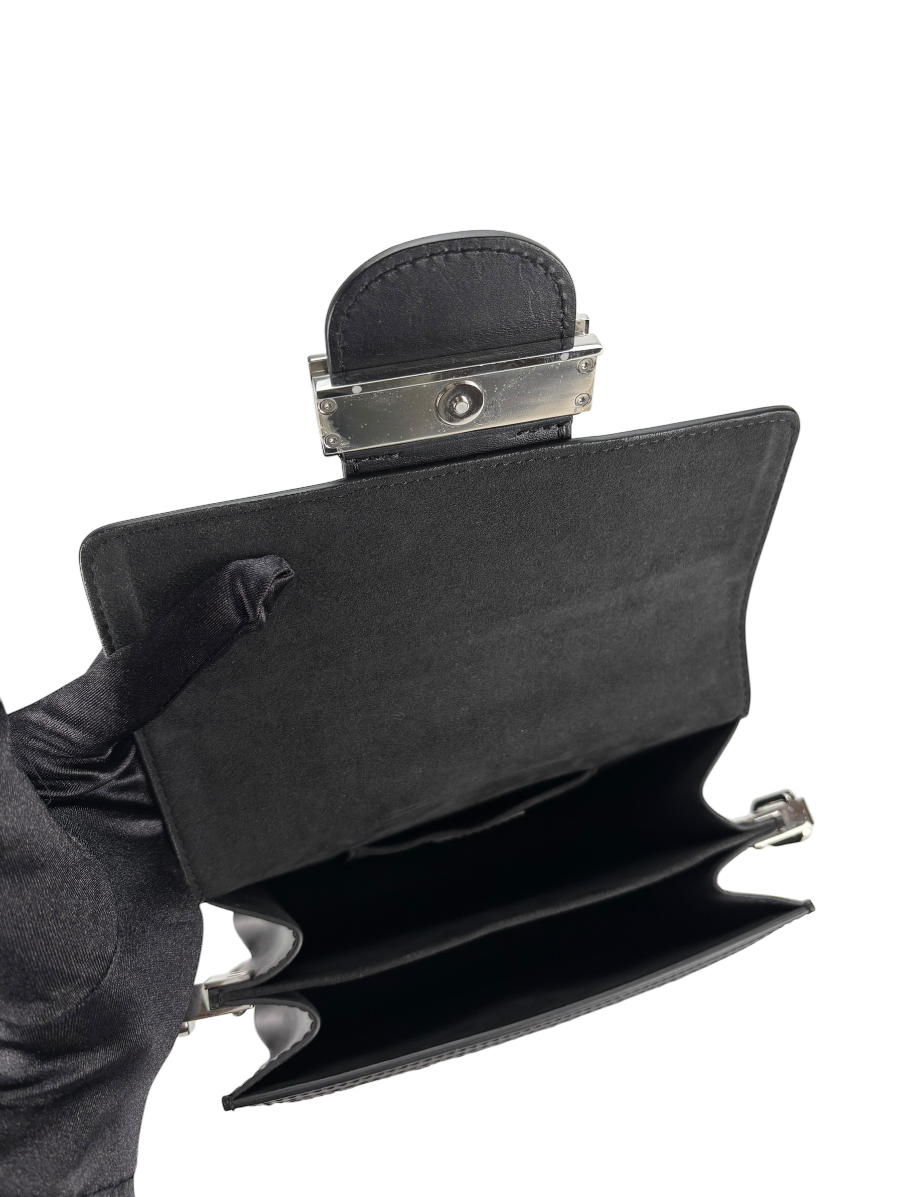 LOUIS VUITTON - Black Tweed Dauphine Crossbody Bag