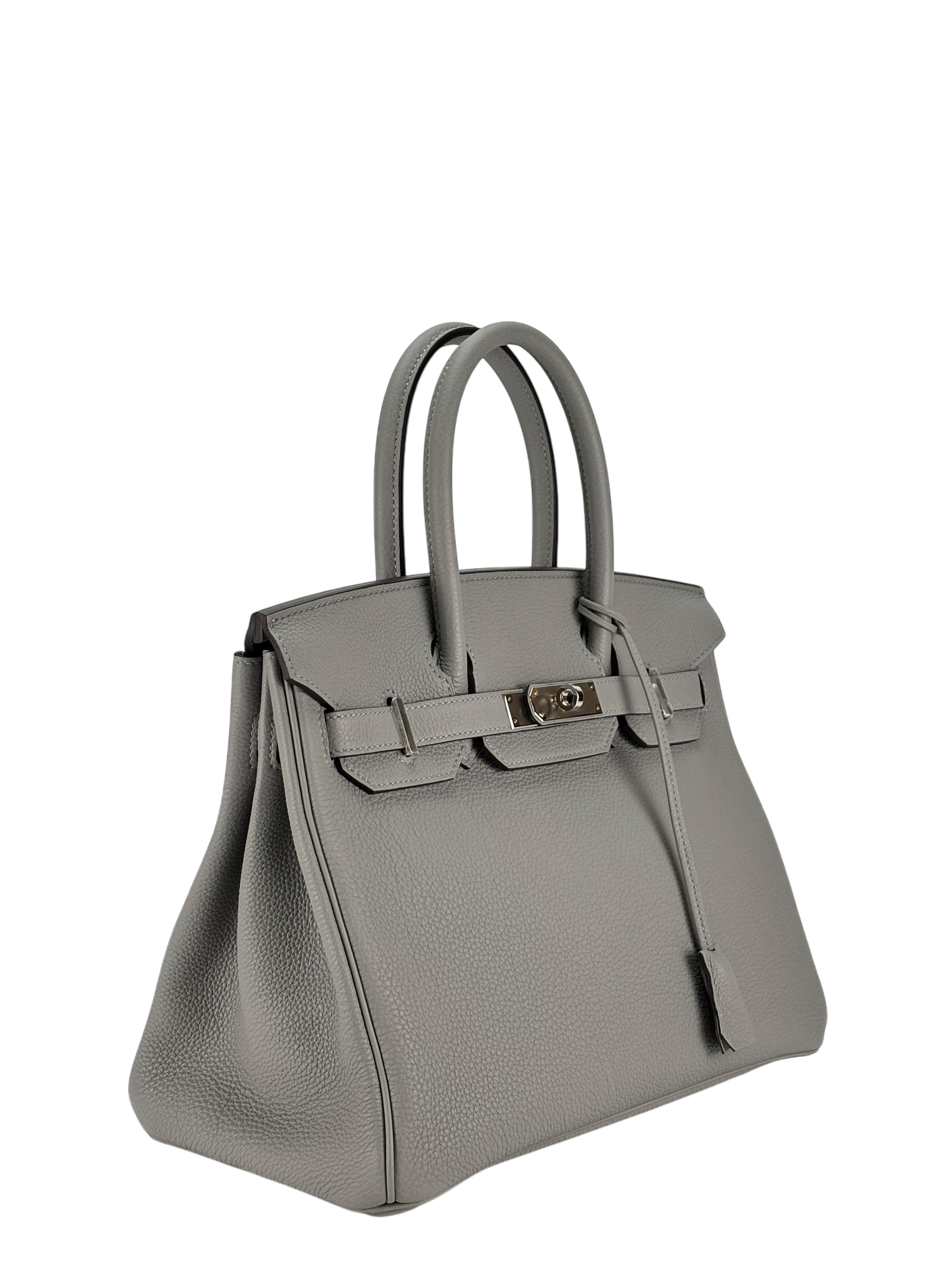 HERMES - Birkin 30 Gris Mouette Togo Palladium Hardware