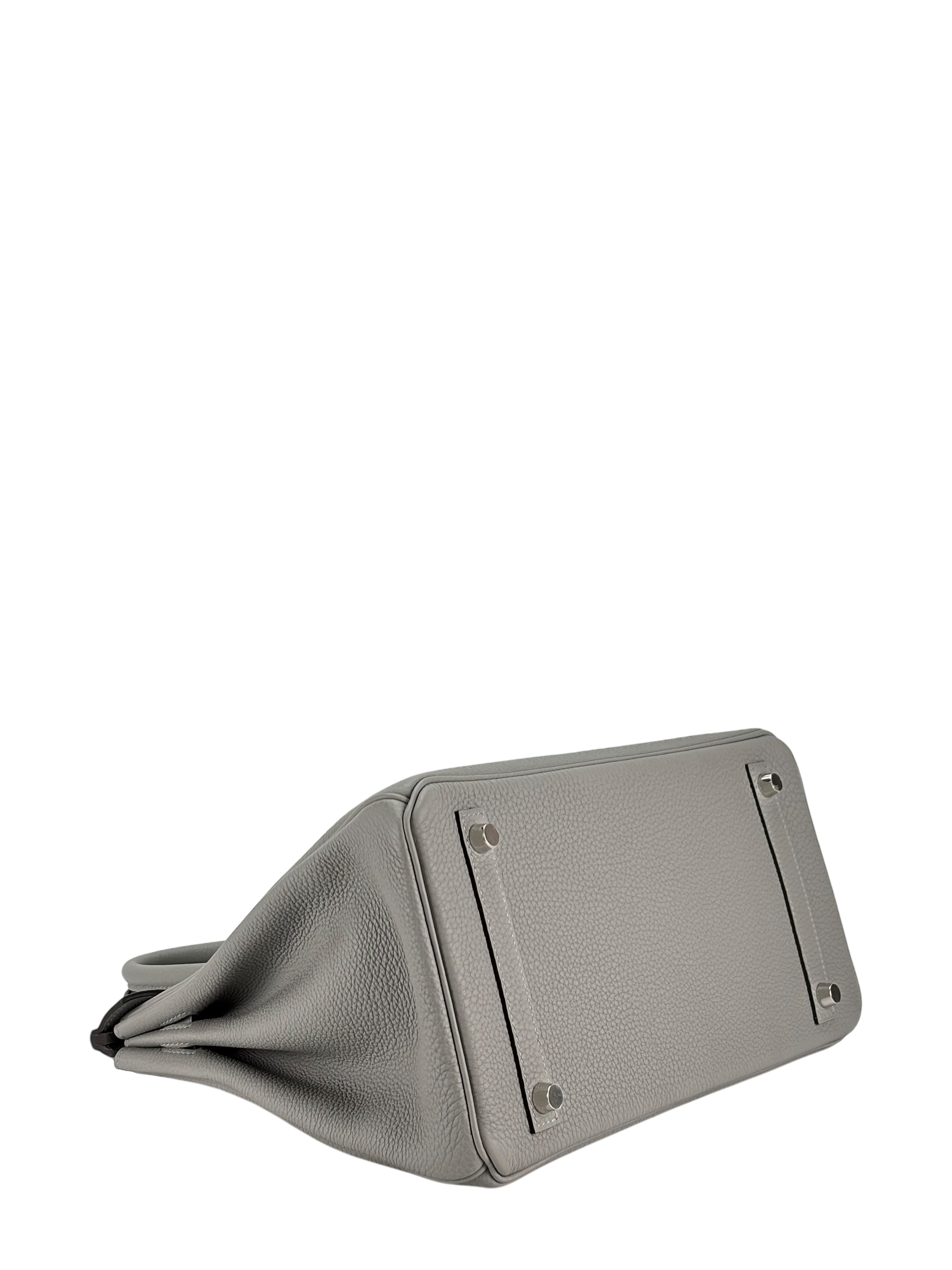 HERMES - Birkin 30 Gris Mouette Togo Palladium Hardware