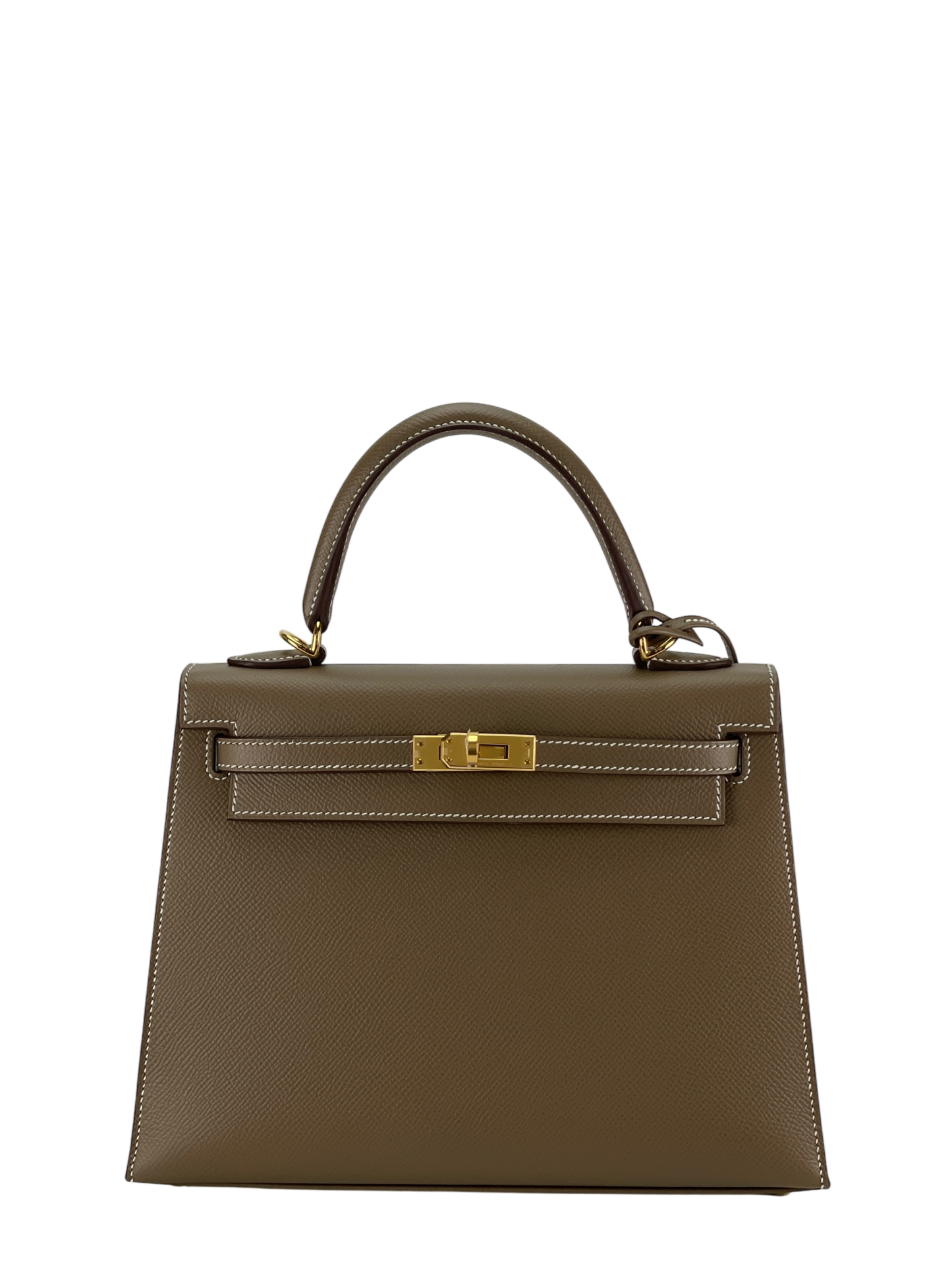 HERMES - Kelly 25 Etoupe Togo Gold Hardware