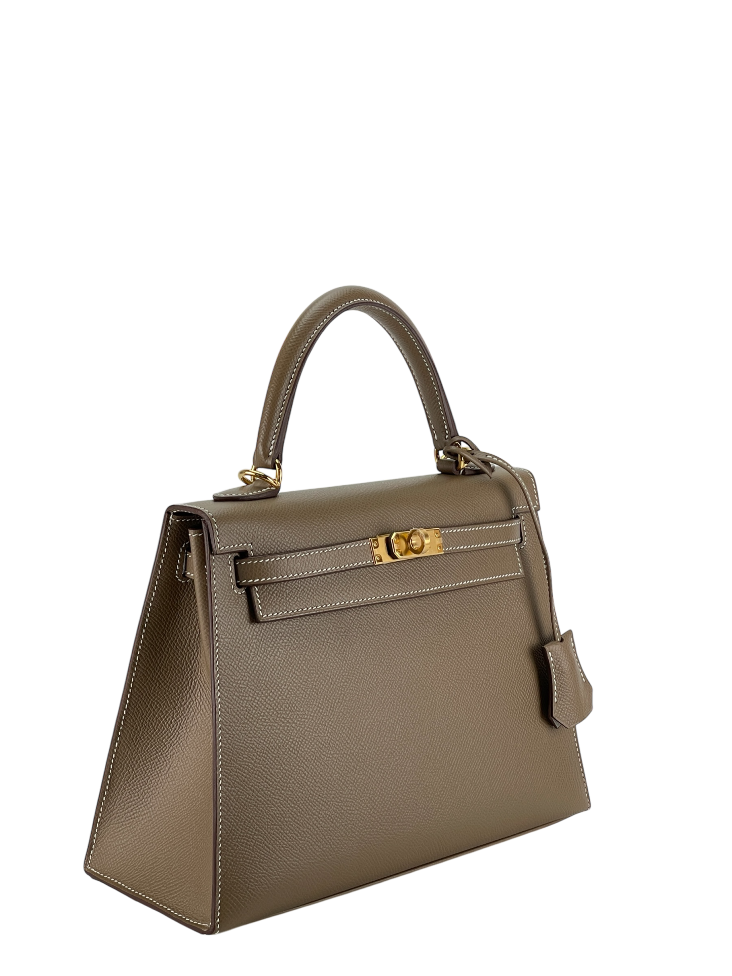 HERMES - Kelly 25 Etoupe Togo Gold Hardware