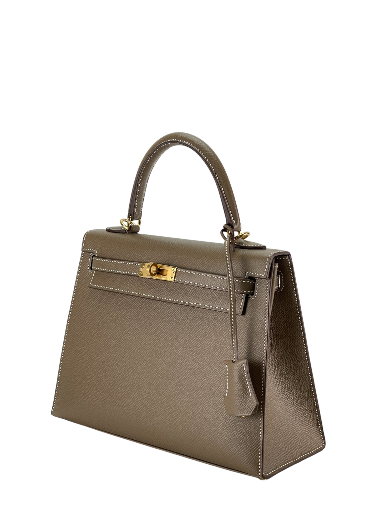 HERMES - Kelly 25 Etoupe Togo Gold Hardware