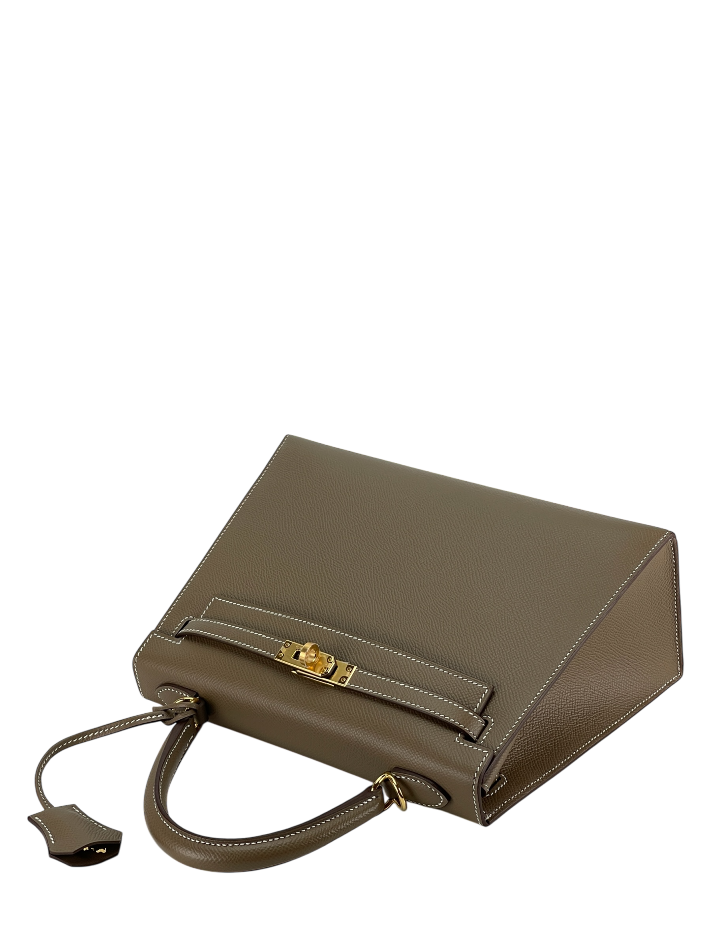 HERMES - Kelly 25 Etoupe Togo Gold Hardware