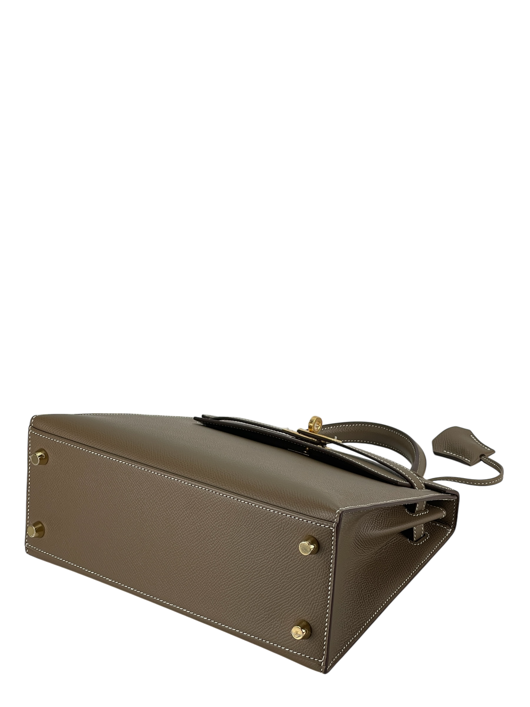 HERMES - Kelly 25 Etoupe Togo Gold Hardware