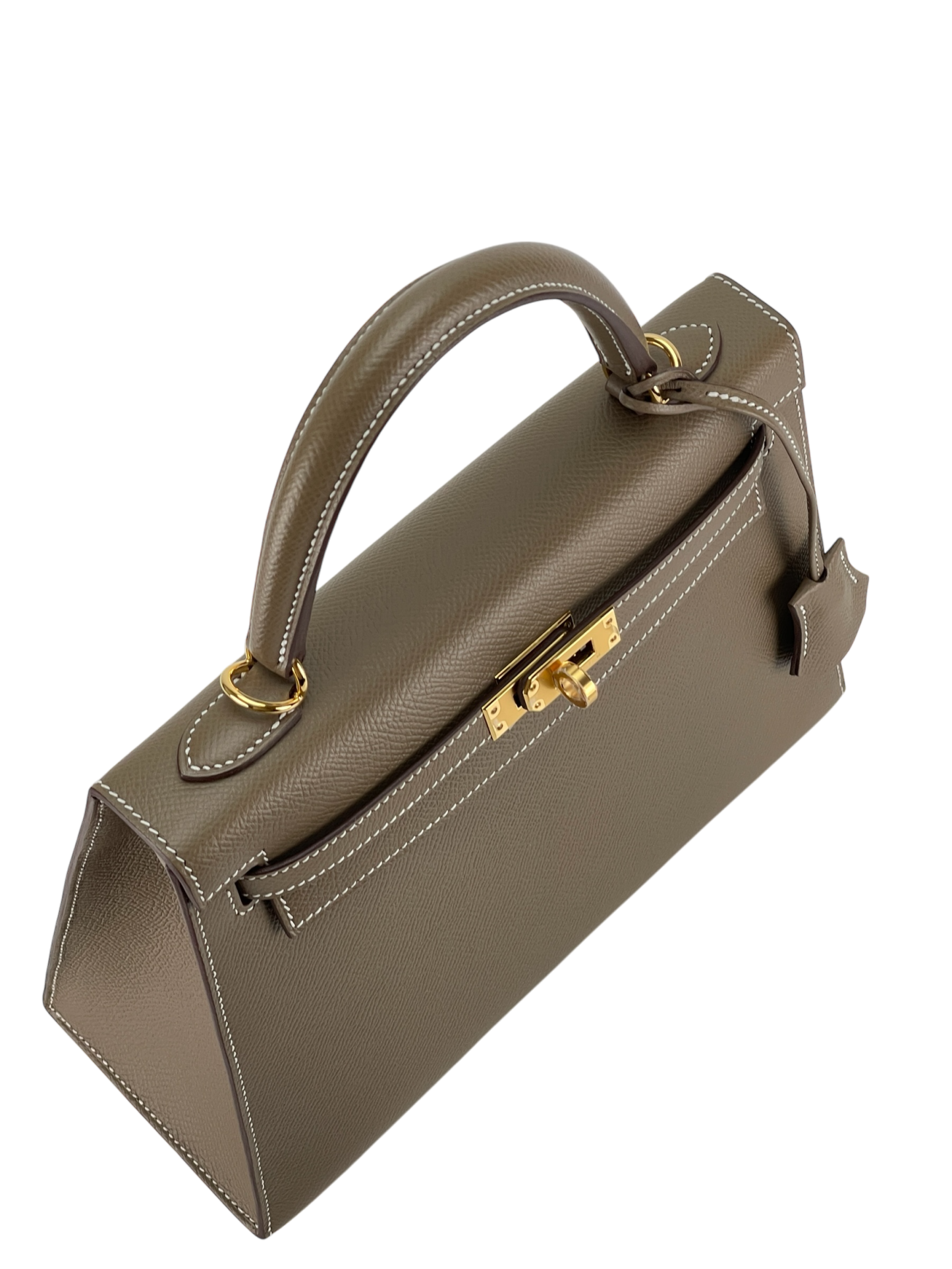 HERMES - Kelly 25 Etoupe Togo Gold Hardware