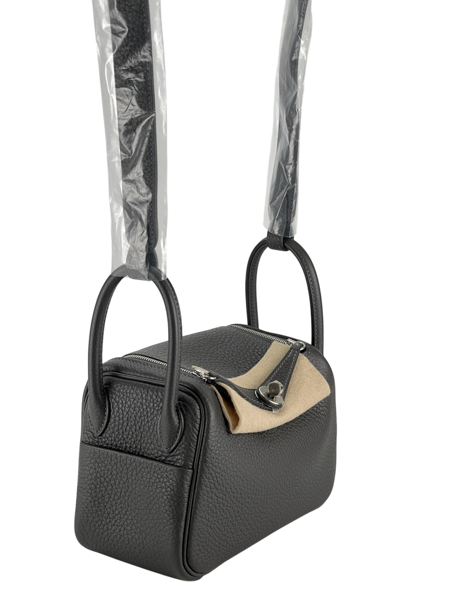 HERMES - Mini Lindy Dark Bronze TC Palladium Hardware