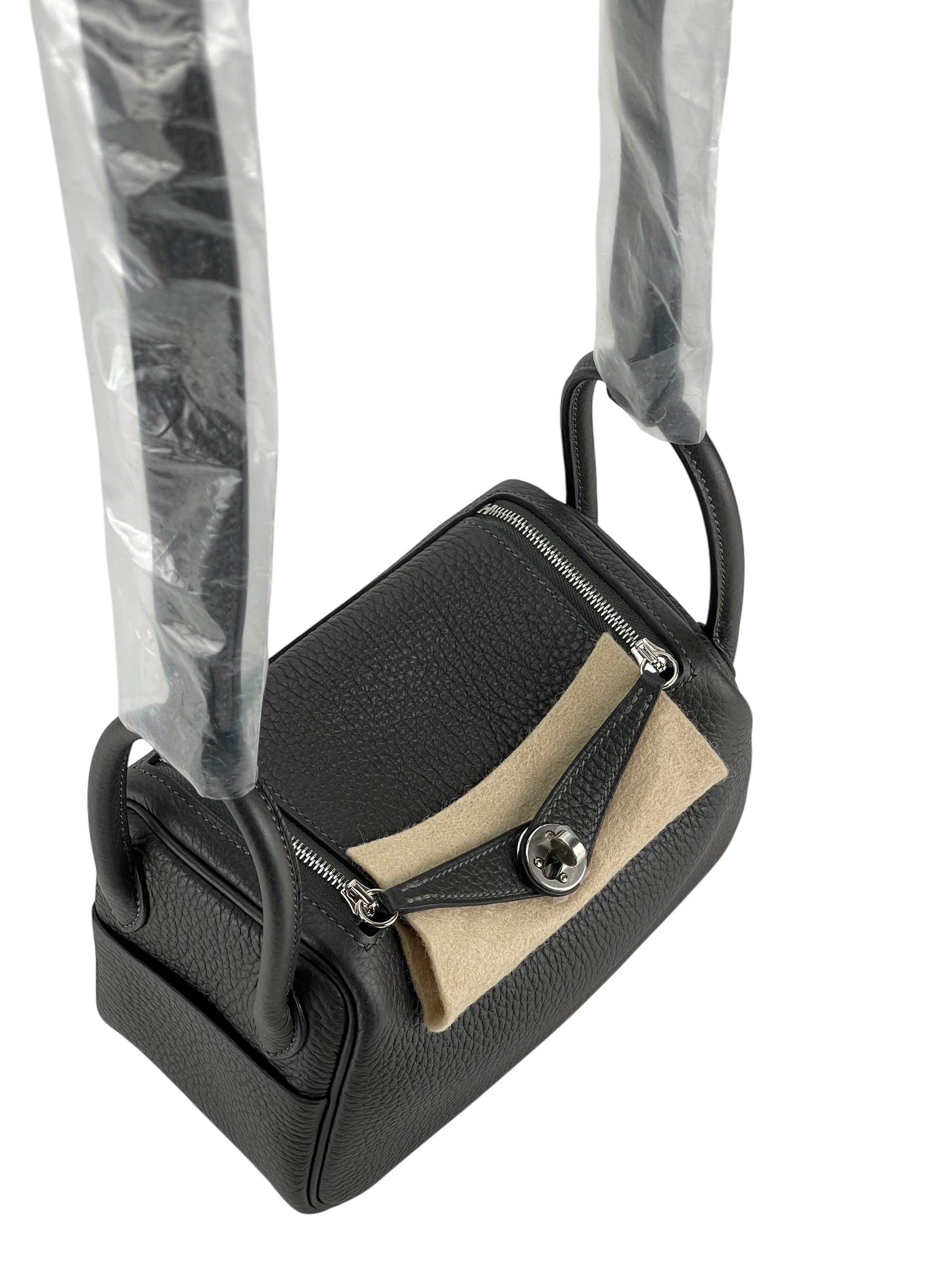 HERMES - Mini Lindy Dark Bronze TC Palladium Hardware