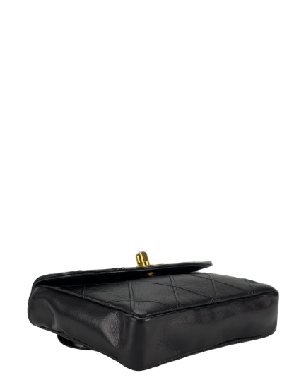 CHANEL - Black Lambskin Mini Flap BeltBag 