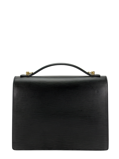 LOUIS VUITTON -  Black Epi Monceau Handbag