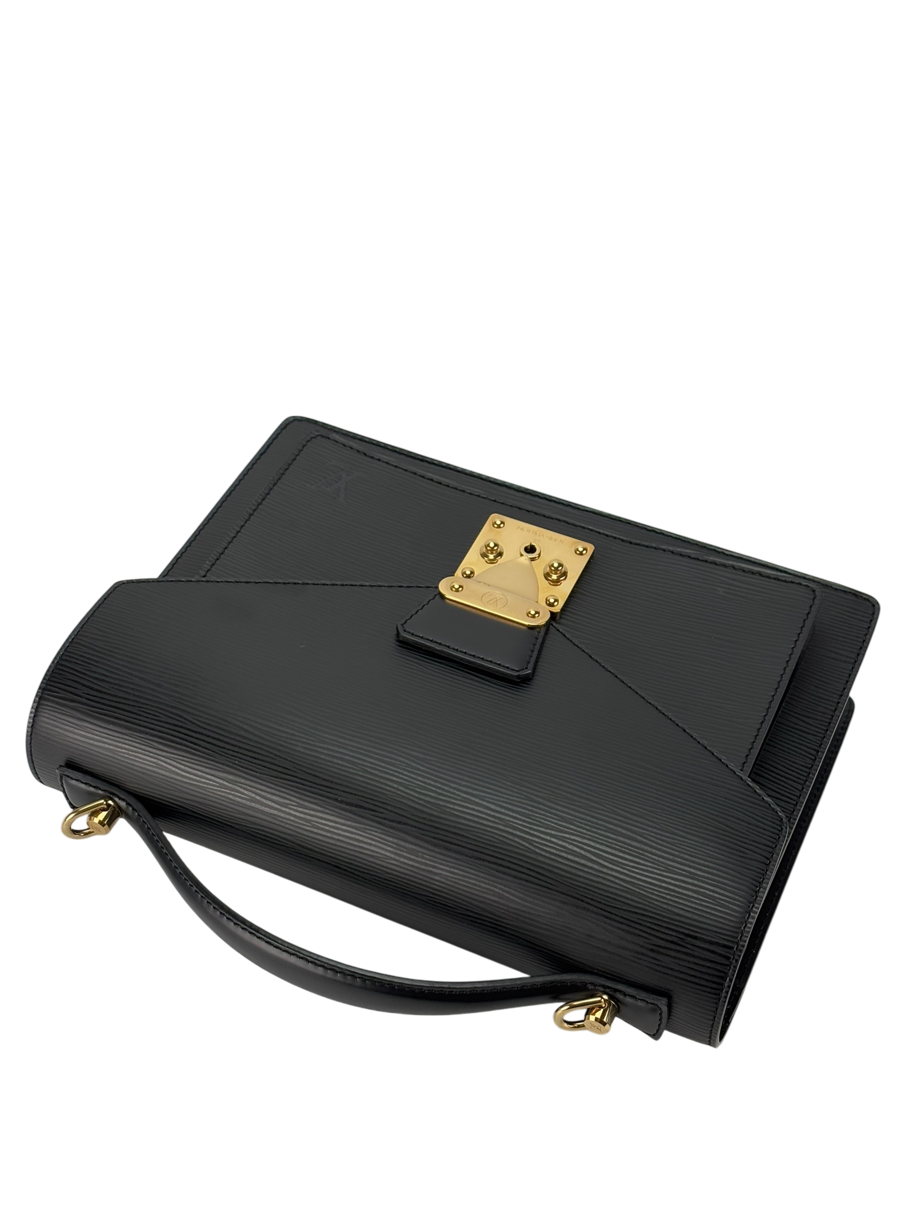 LOUIS VUITTON -  Black Epi Monceau Handbag