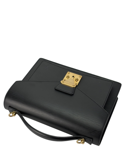 LOUIS VUITTON -  Black Epi Monceau Handbag