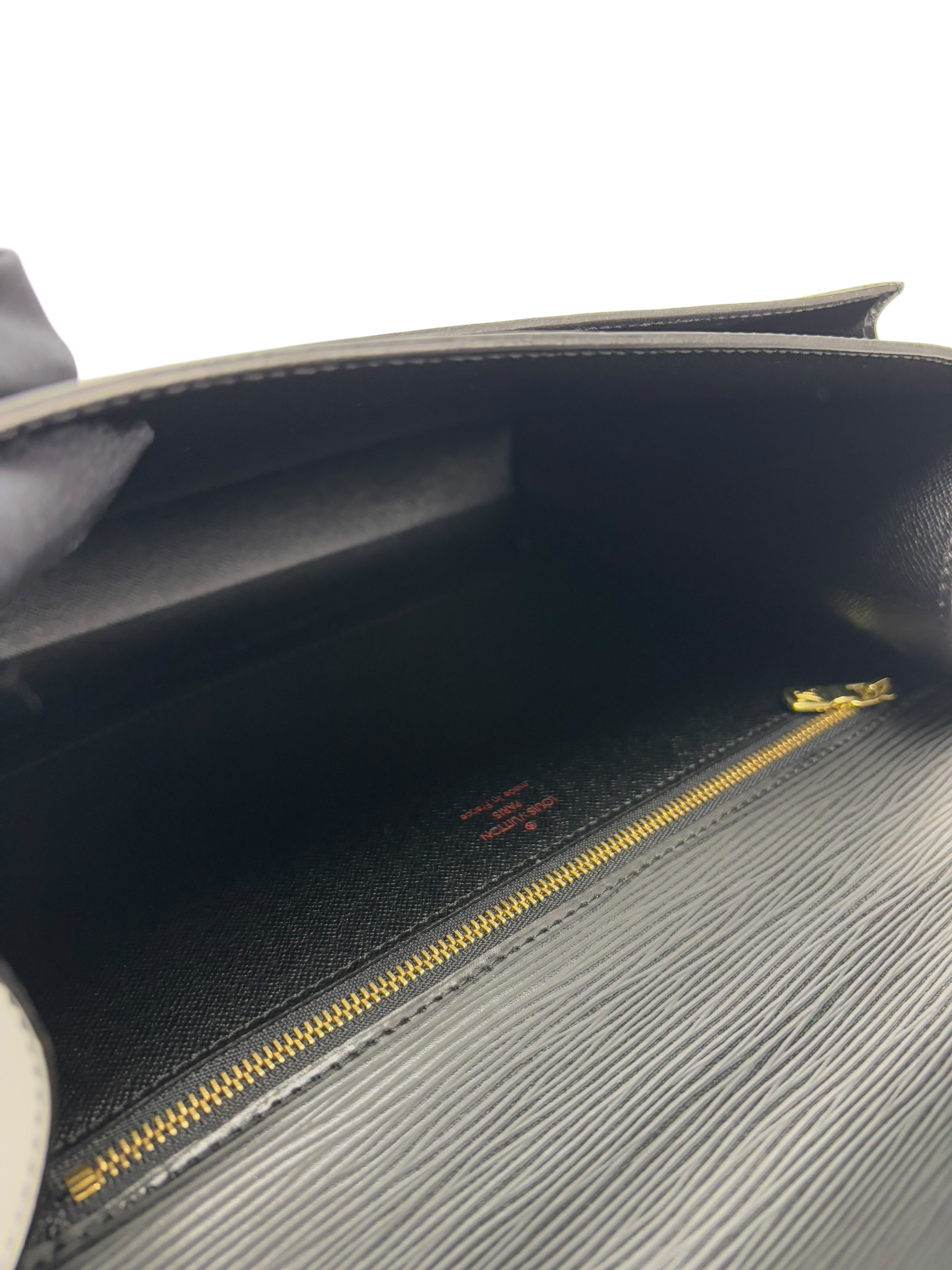 LOUIS VUITTON -  Black Epi Monceau Handbag