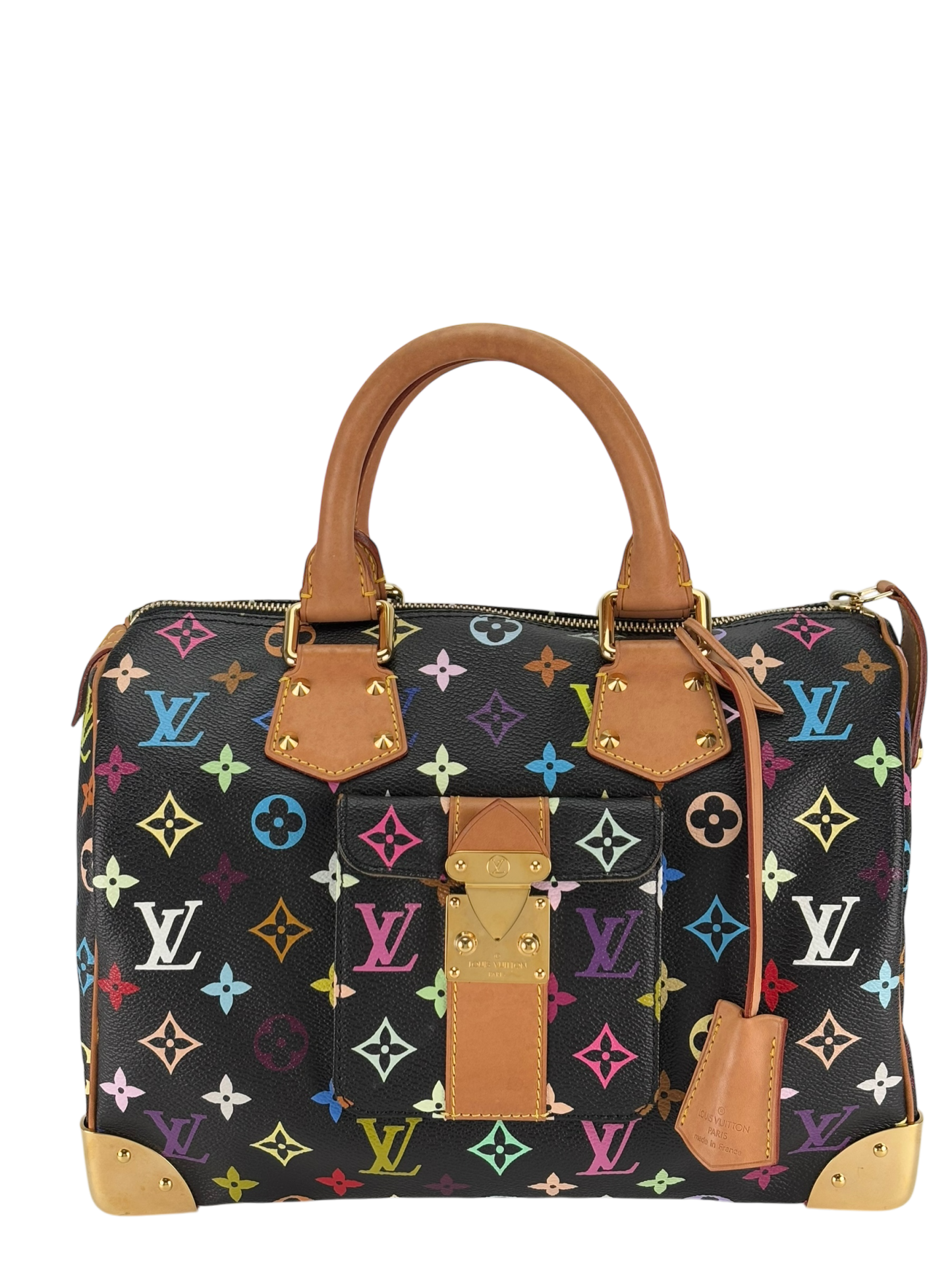 LOUIS VUITTON - Black Monogram Multicolor Speedy30