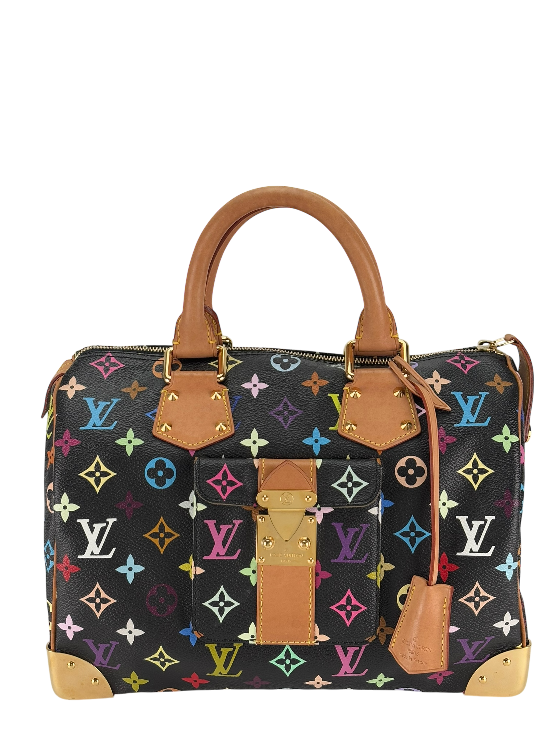 LOUIS VUITTON - Black Monogram Multicolor Speedy30
