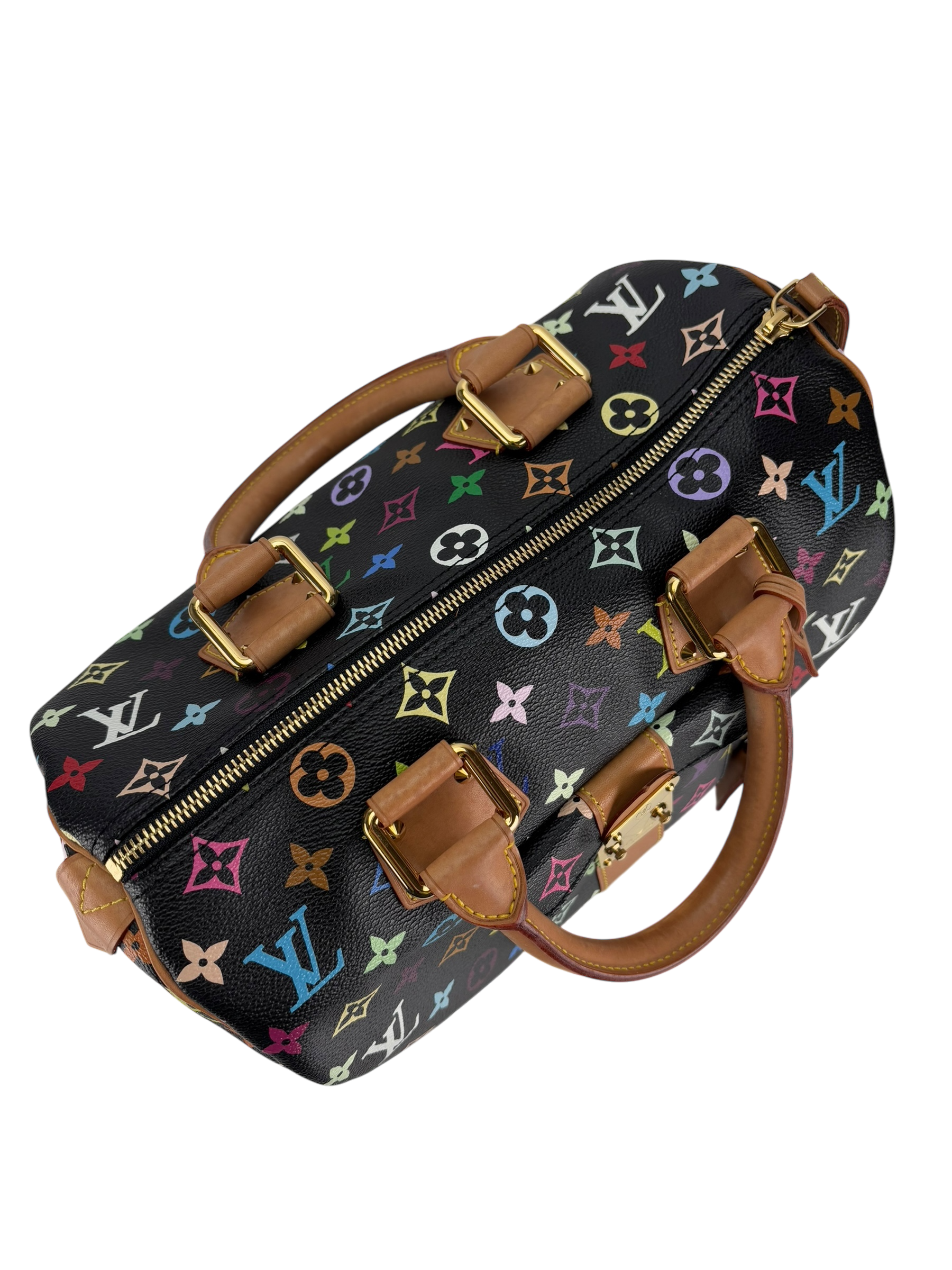 LOUIS VUITTON - Black Monogram Multicolor Speedy30