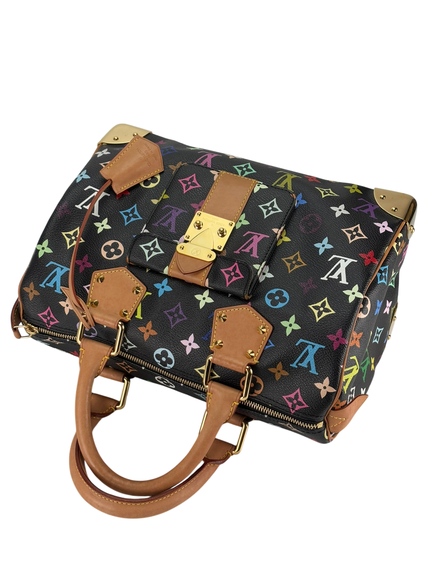 LOUIS VUITTON - Black Monogram Multicolor Speedy30