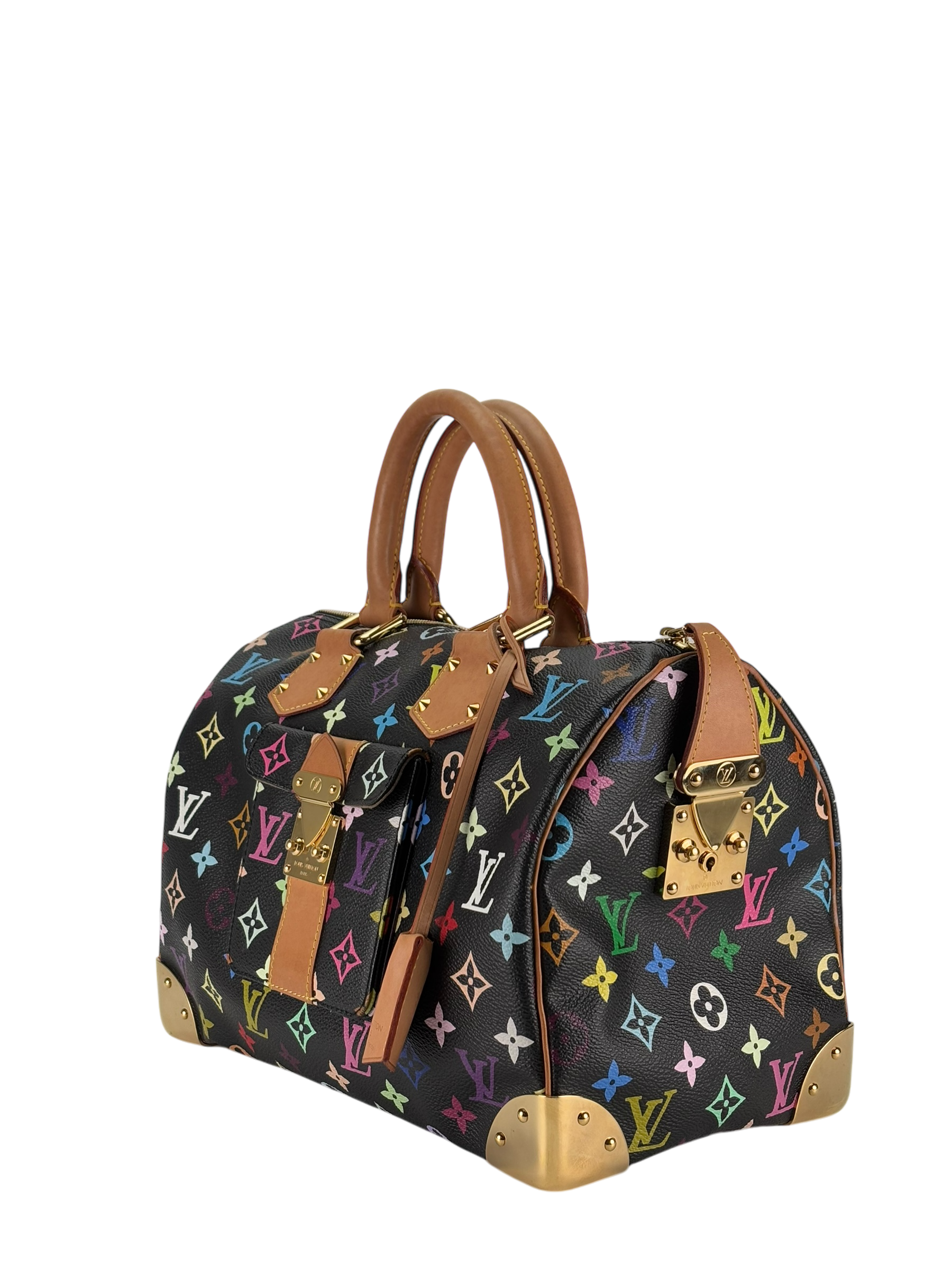 LOUIS VUITTON - Black Monogram Multicolor Speedy30