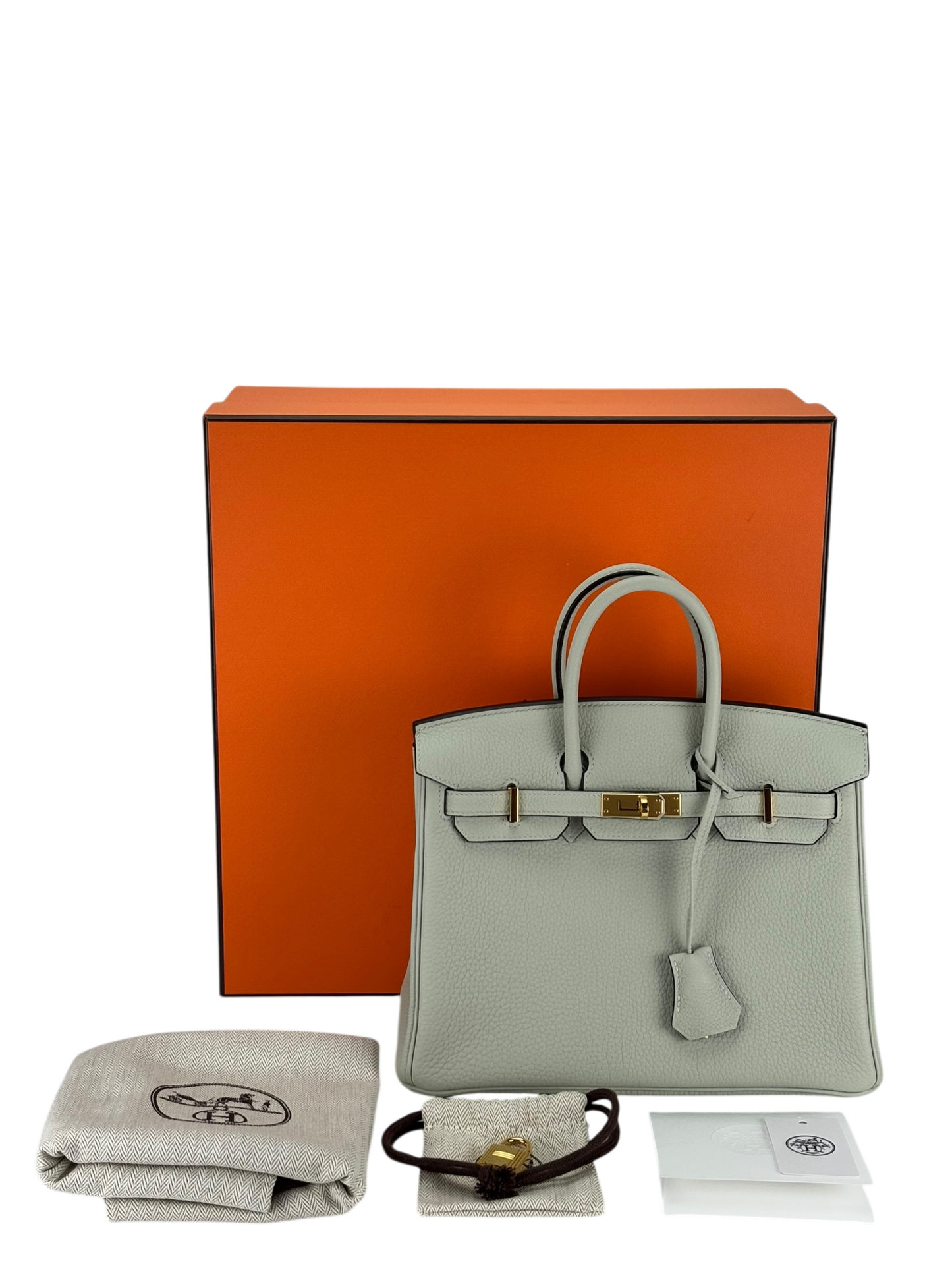 HERMES - Birkin 25 Gris Neve Togo Gold Hardware