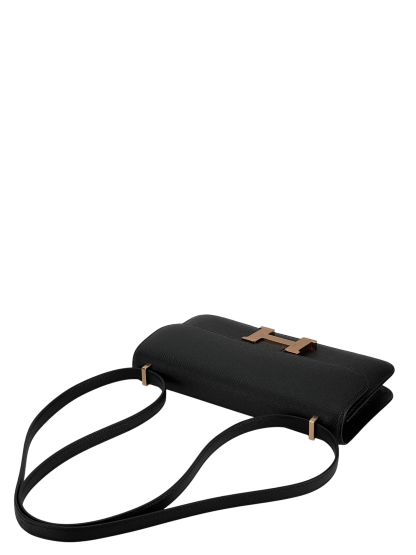 HERMES - Constance Elan 24 Black Epsom Rose Gold Hardware