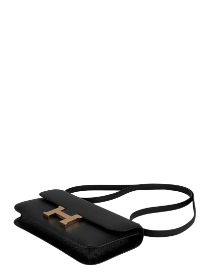 HERMES - Constance Elan 24 Black Epsom Rose Gold Hardware