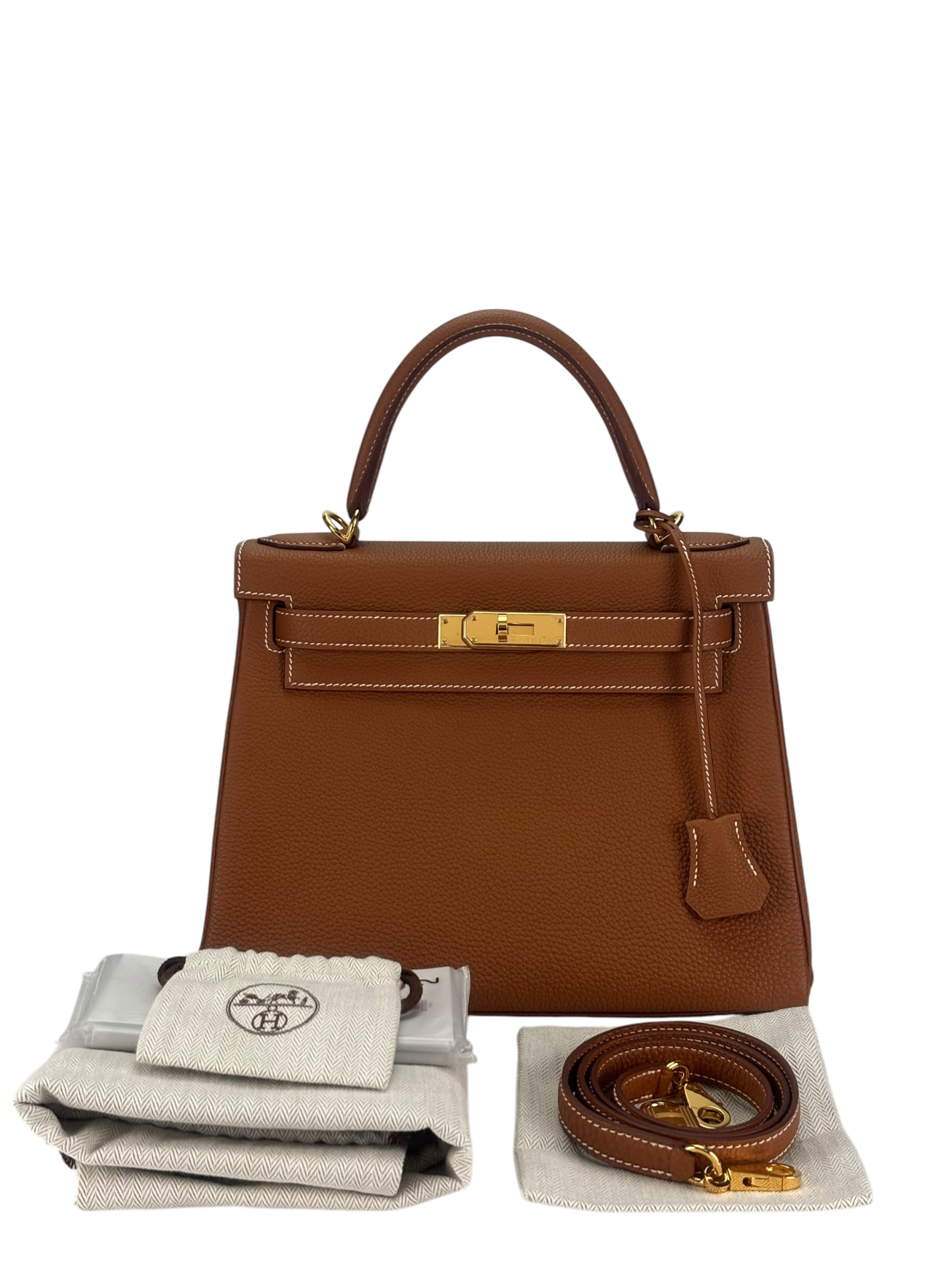 HERMES - Kelly 28 Gold Togo Gold Hardware