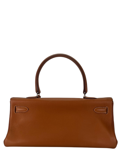 HERMES - Shoulder Kelly Etoupe Togo Palladium Hardware