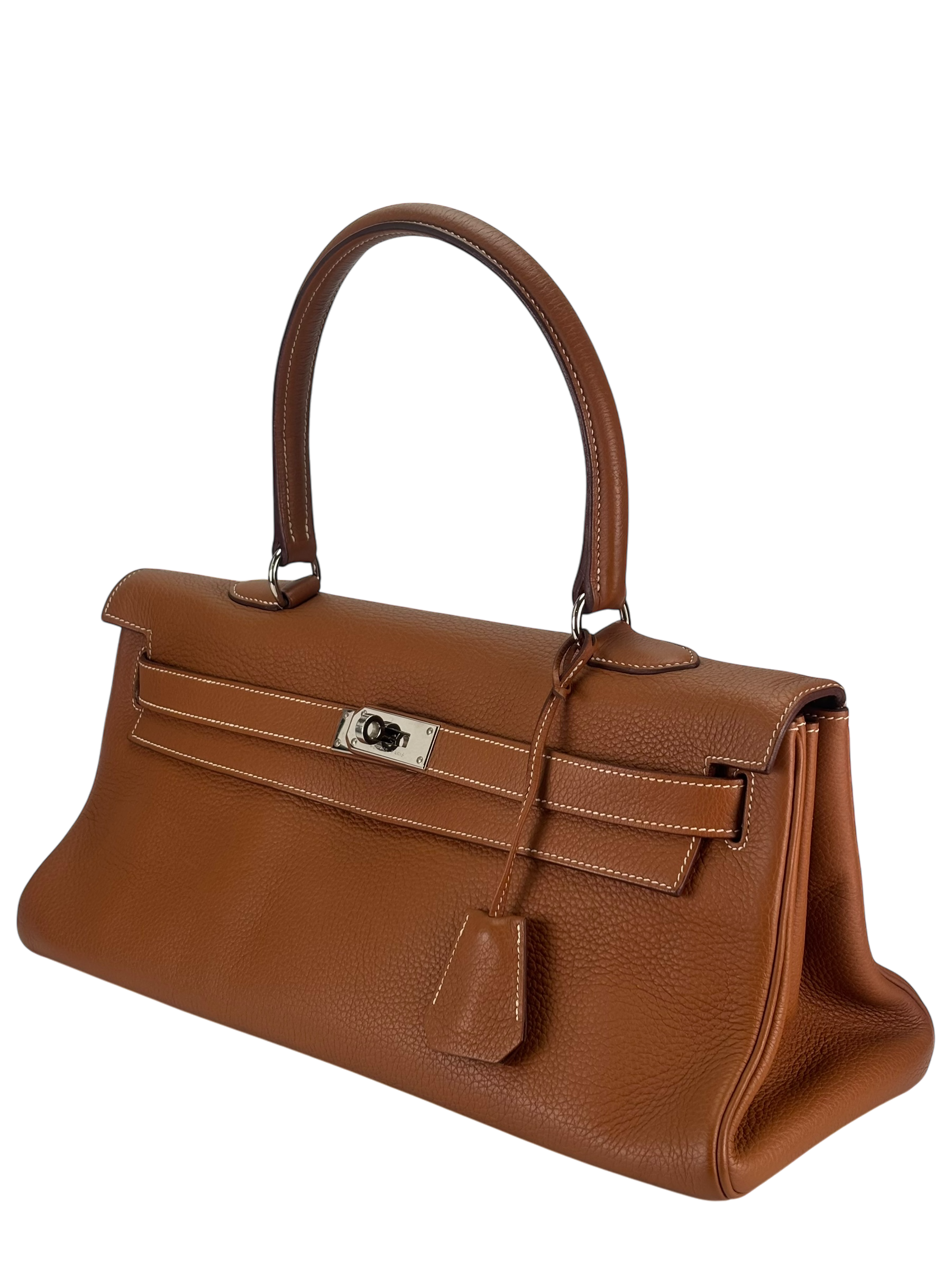 HERMES - Shoulder Kelly Etoupe Togo Palladium Hardware