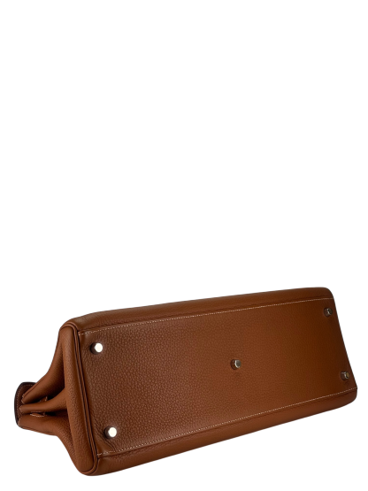 HERMES - Shoulder Kelly Etoupe Togo Palladium Hardware