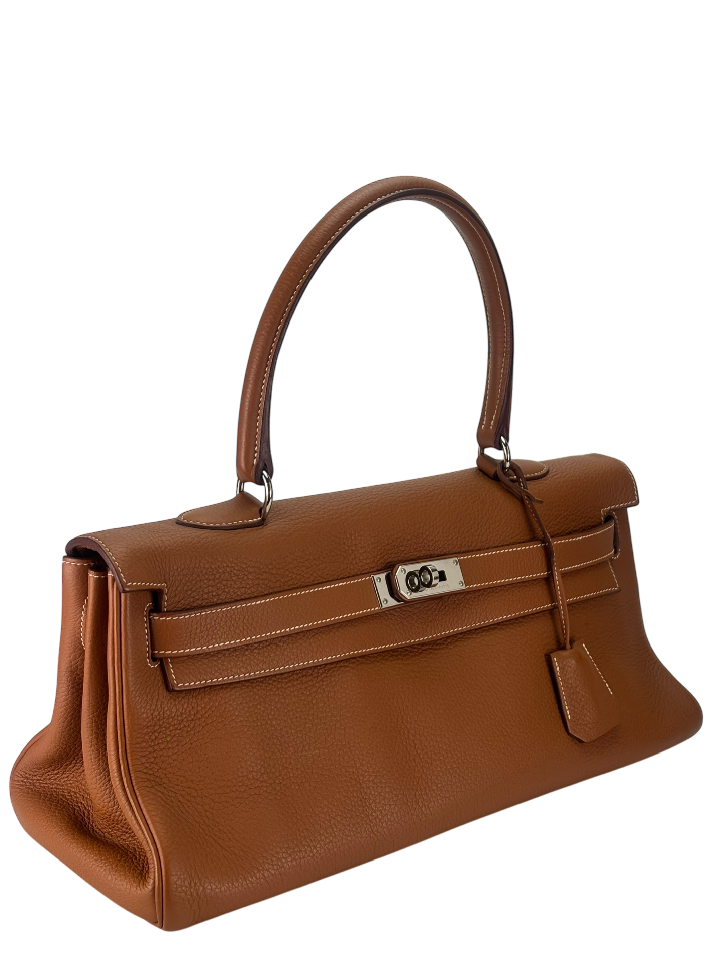 HERMES - Shoulder Kelly Etoupe Togo Palladium Hardware