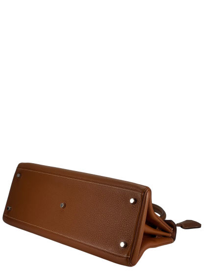 HERMES - Shoulder Kelly Etoupe Togo Palladium Hardware