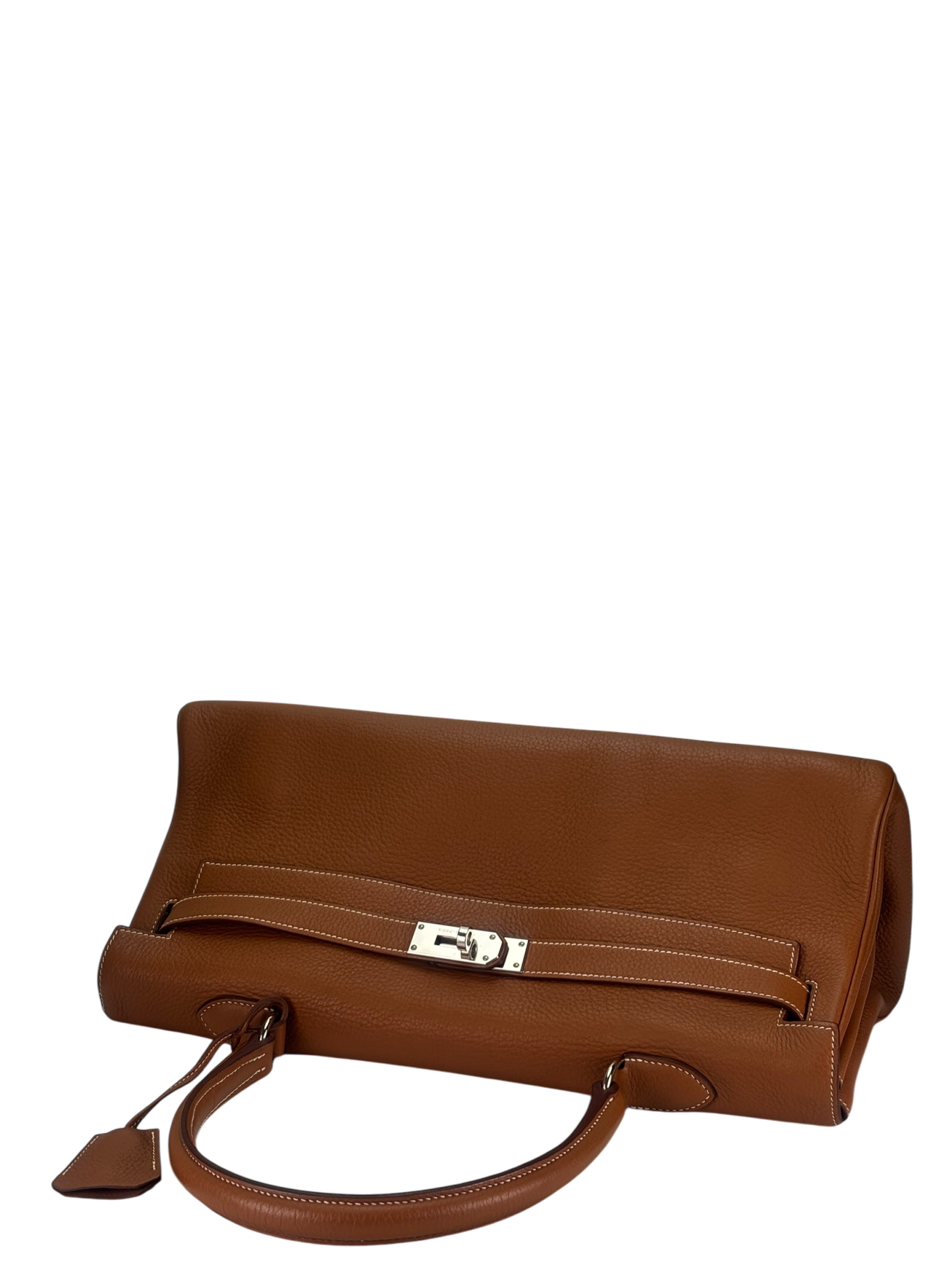 HERMES - Shoulder Kelly Etoupe Togo Palladium Hardware