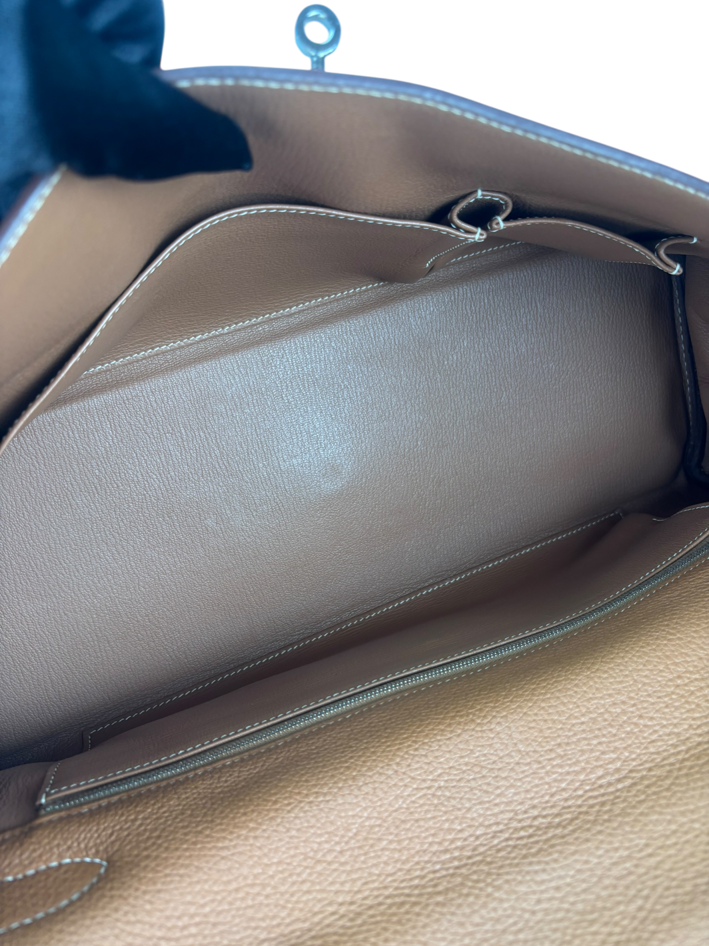 HERMES - Shoulder Kelly Etoupe Togo Palladium Hardware
