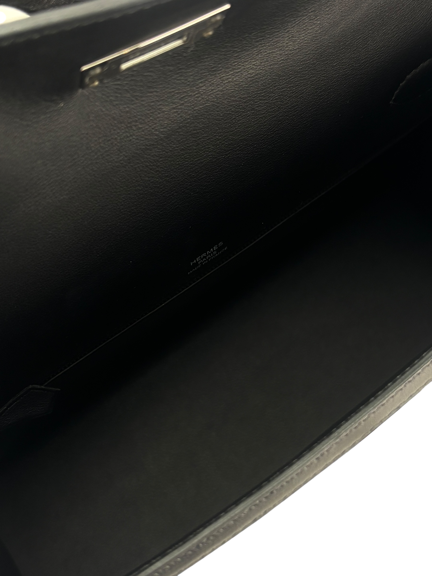 HERMES - Kelly 28 Sellier Quadrille Viking Black White Palladium Hardware