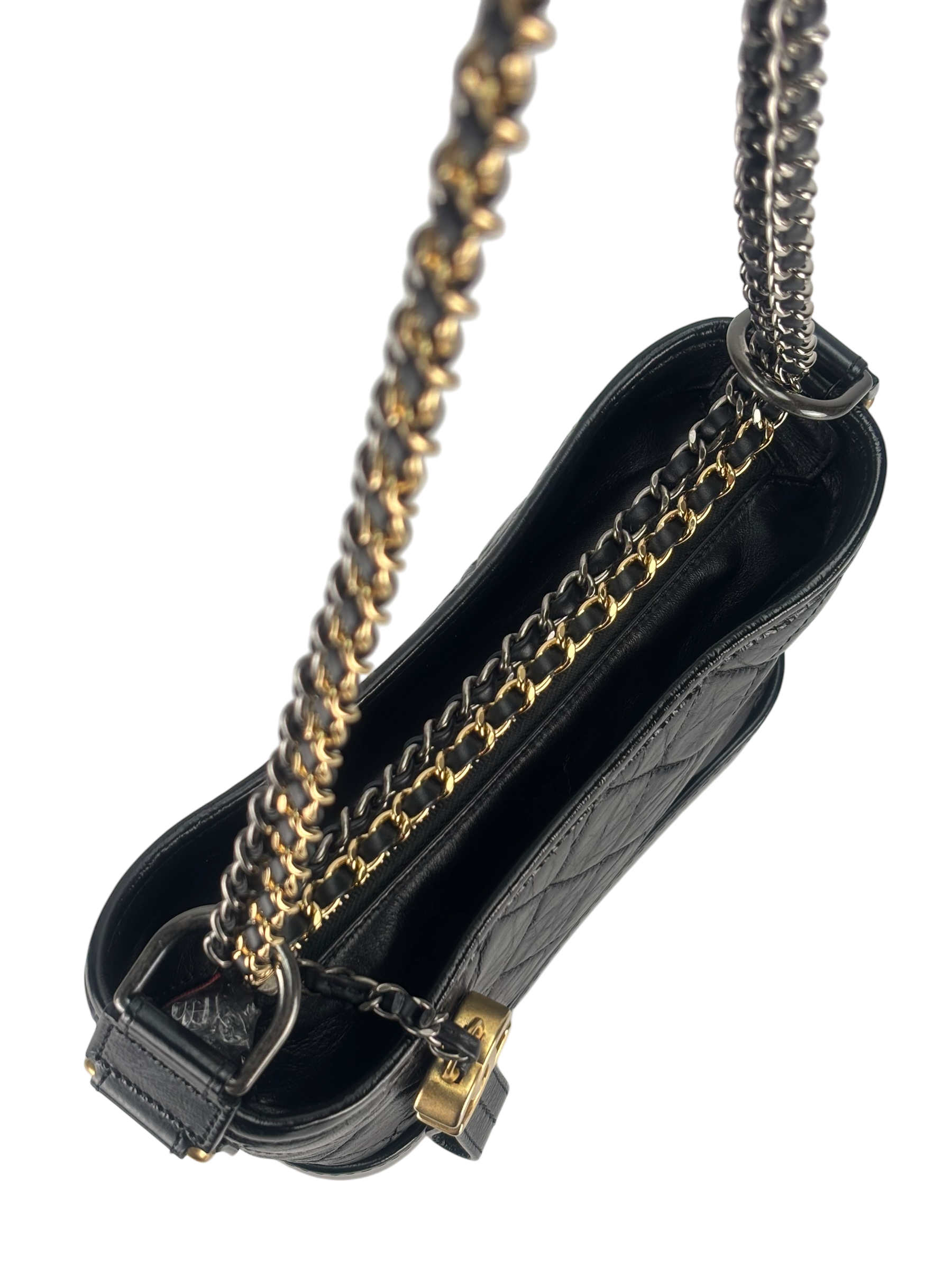 CHANEL - Black Small Calfskin Gabrielle Bag