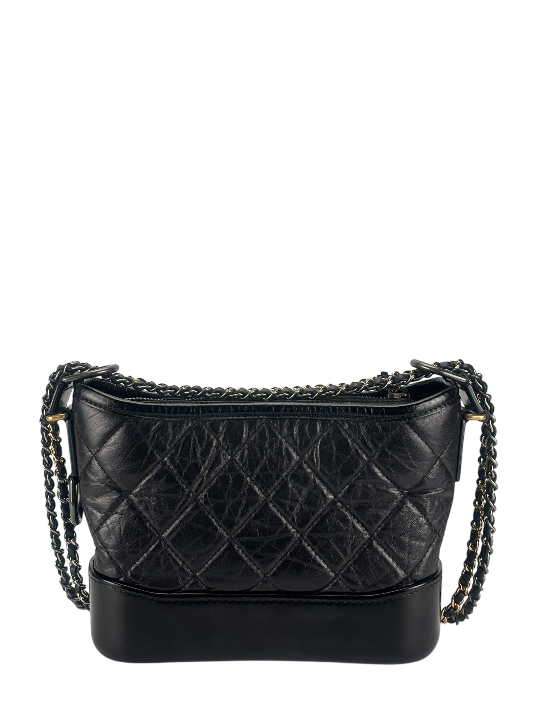 CHANEL - Black Small Calfskin Gabrielle Bag