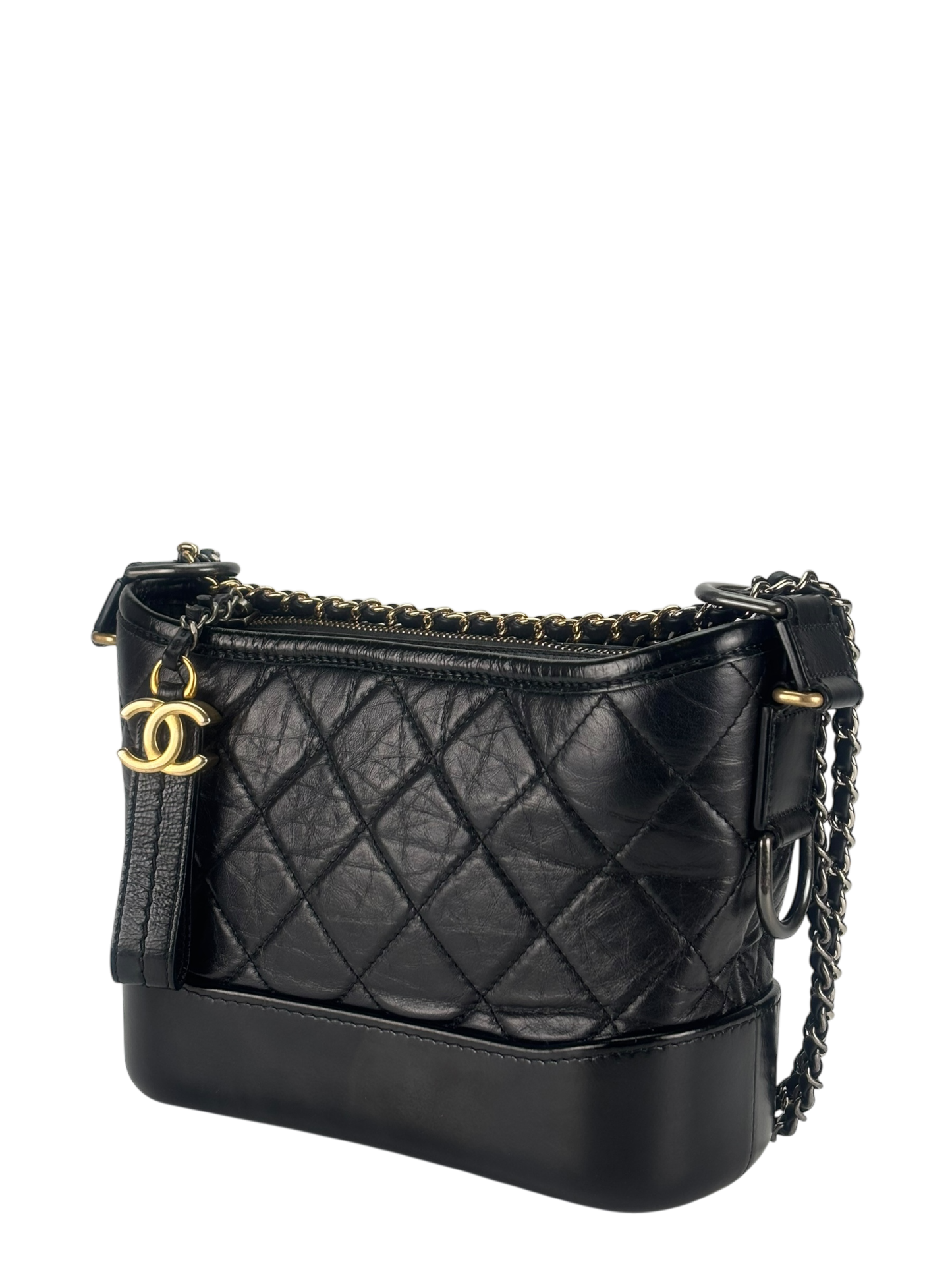CHANEL - Black Small Calfskin Gabrielle Bag