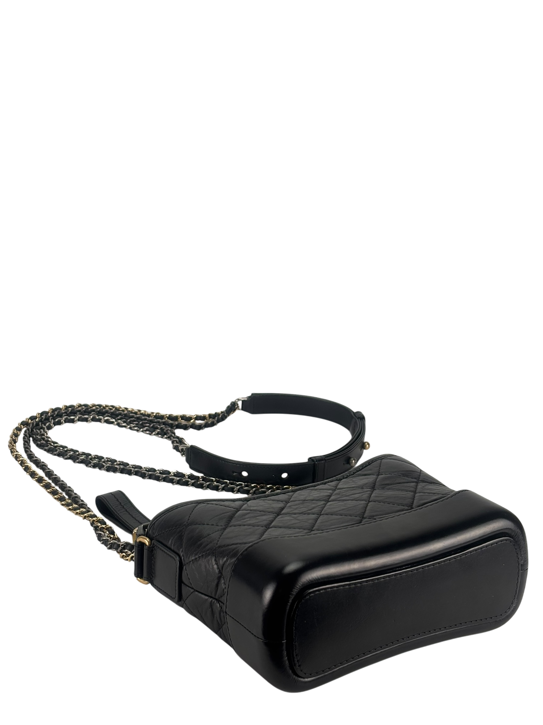 CHANEL - Black Small Calfskin Gabrielle Bag