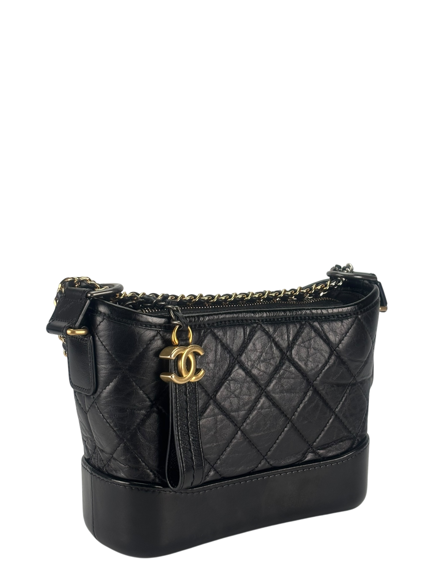 CHANEL - Black Small Calfskin Gabrielle Bag