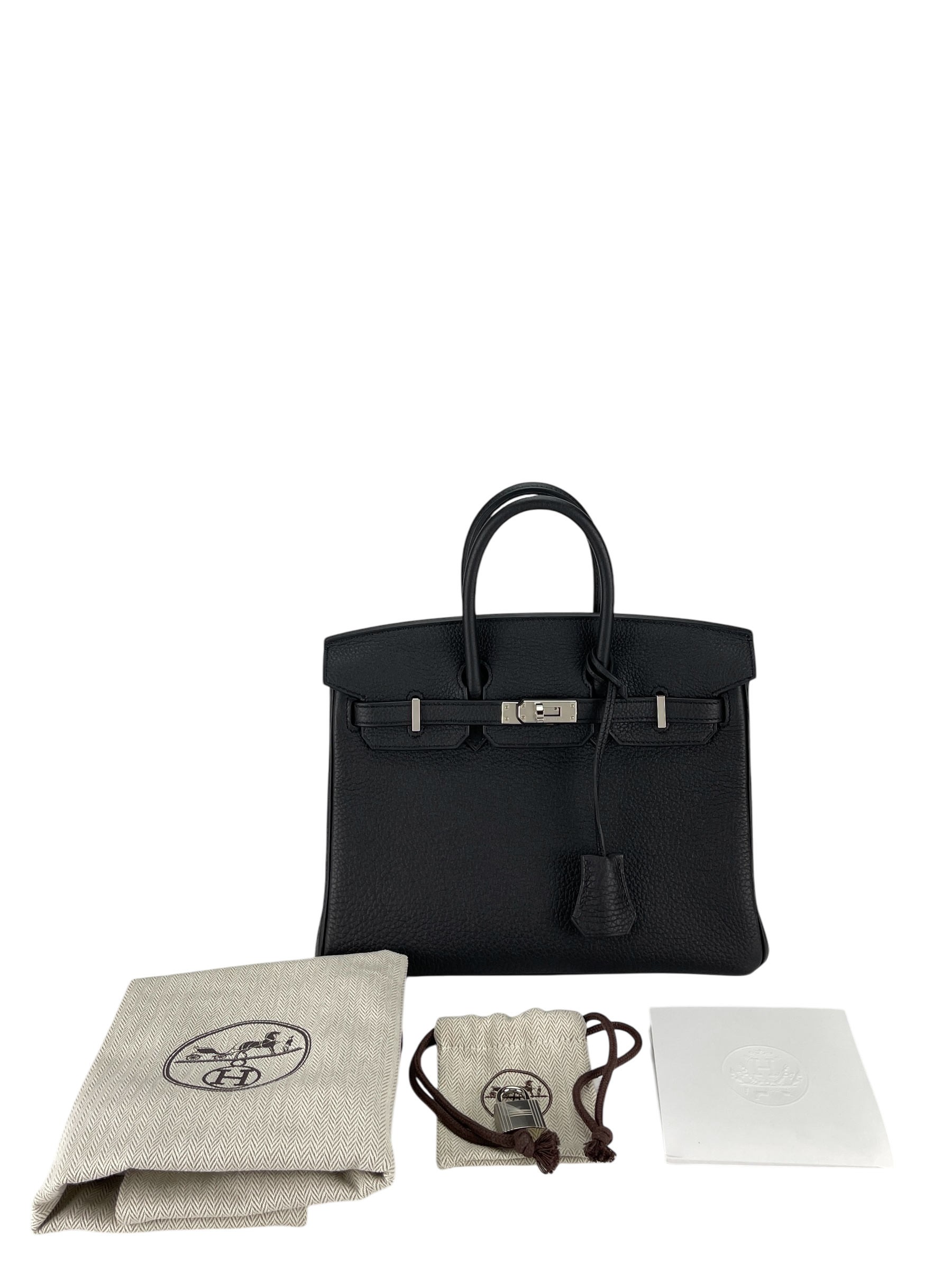 HERMES - Birkin 25 Noir 89 Togo Palladium Hardware