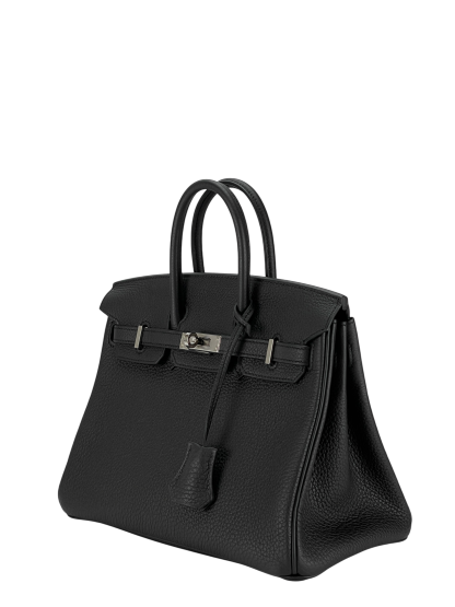 HERMES - Birkin 25 Noir 89 Togo Palladium Hardware