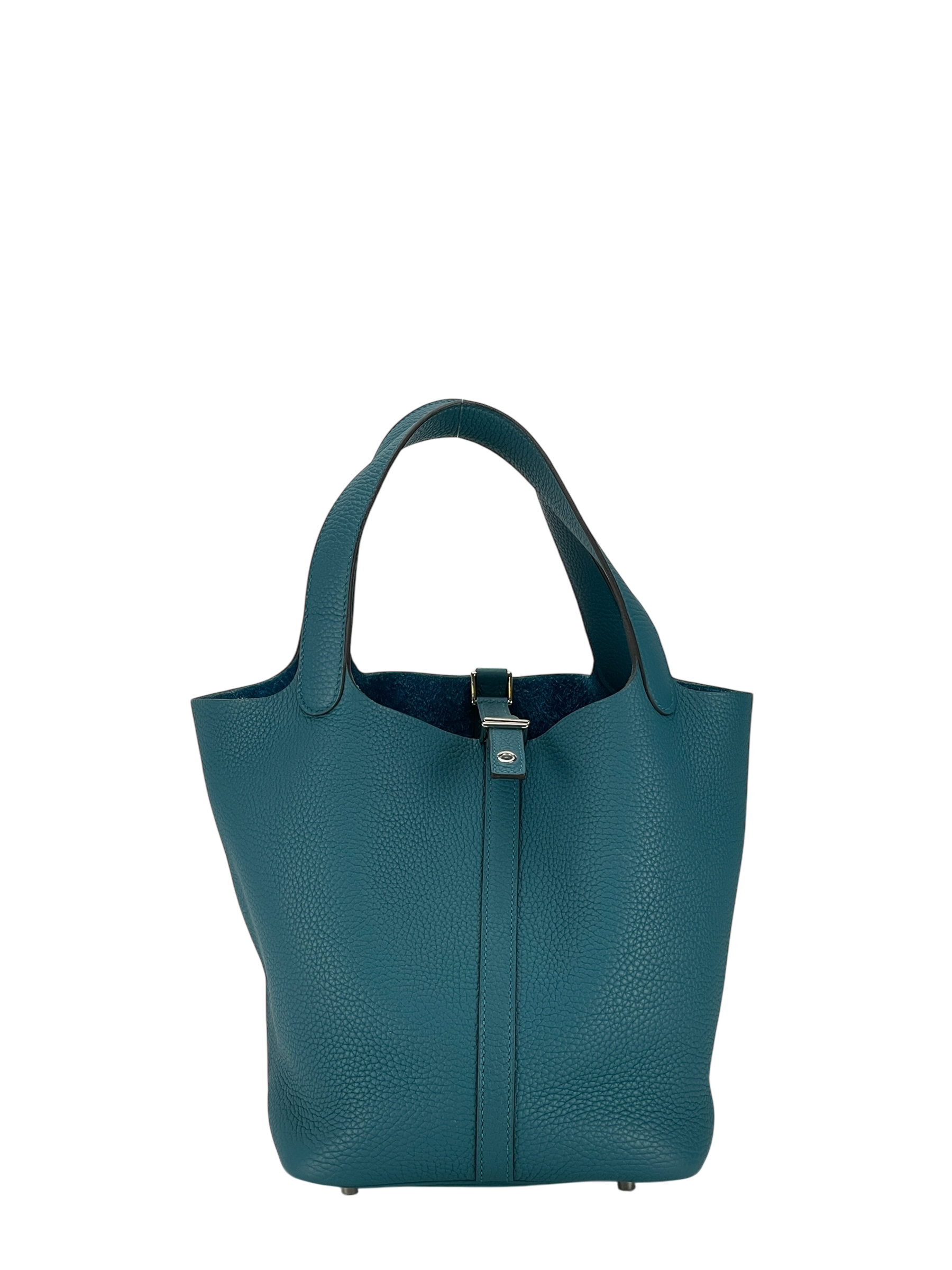 HERMES - Picotin 22 W0 Vert Bosphore Clemence Palladium Hardware