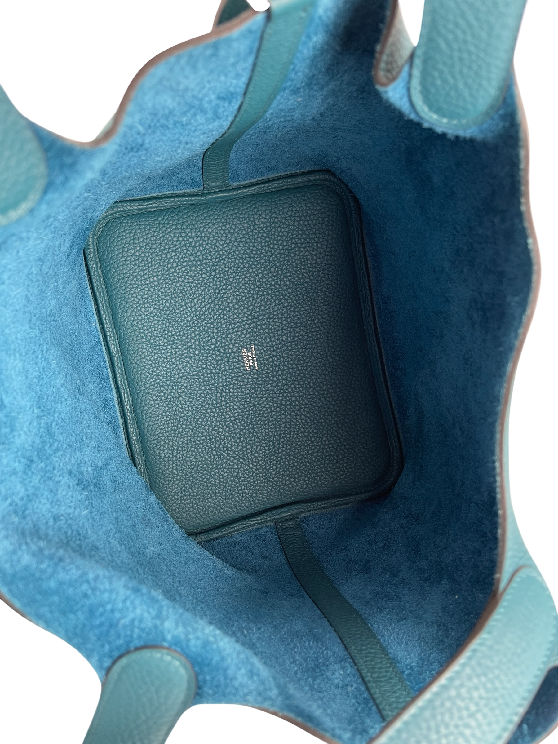 HERMES - Picotin 22 W0 Vert Bosphore Clemence Palladium Hardware