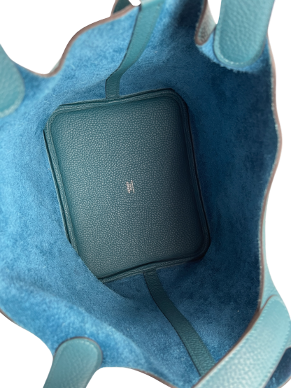 HERMES - Picotin 22 W0 Vert Bosphore Clemence Palladium Hardware